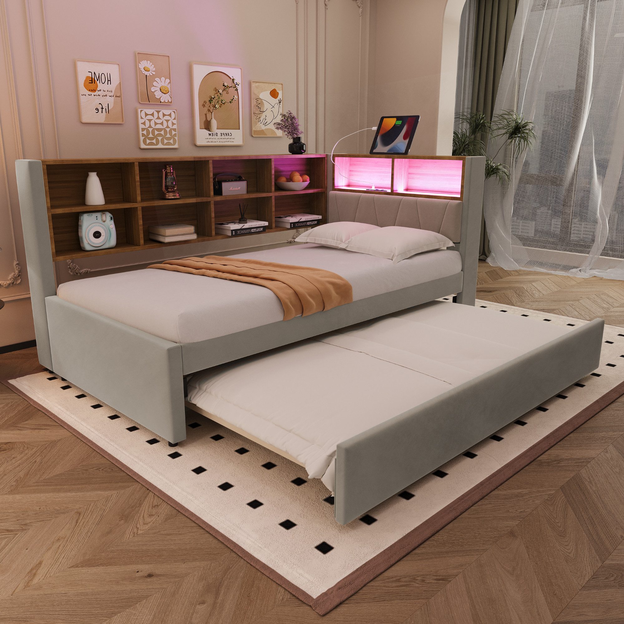 Furnishings Home Polsterbett Ausziehbett Daybett Tagesbett günstig online kaufen