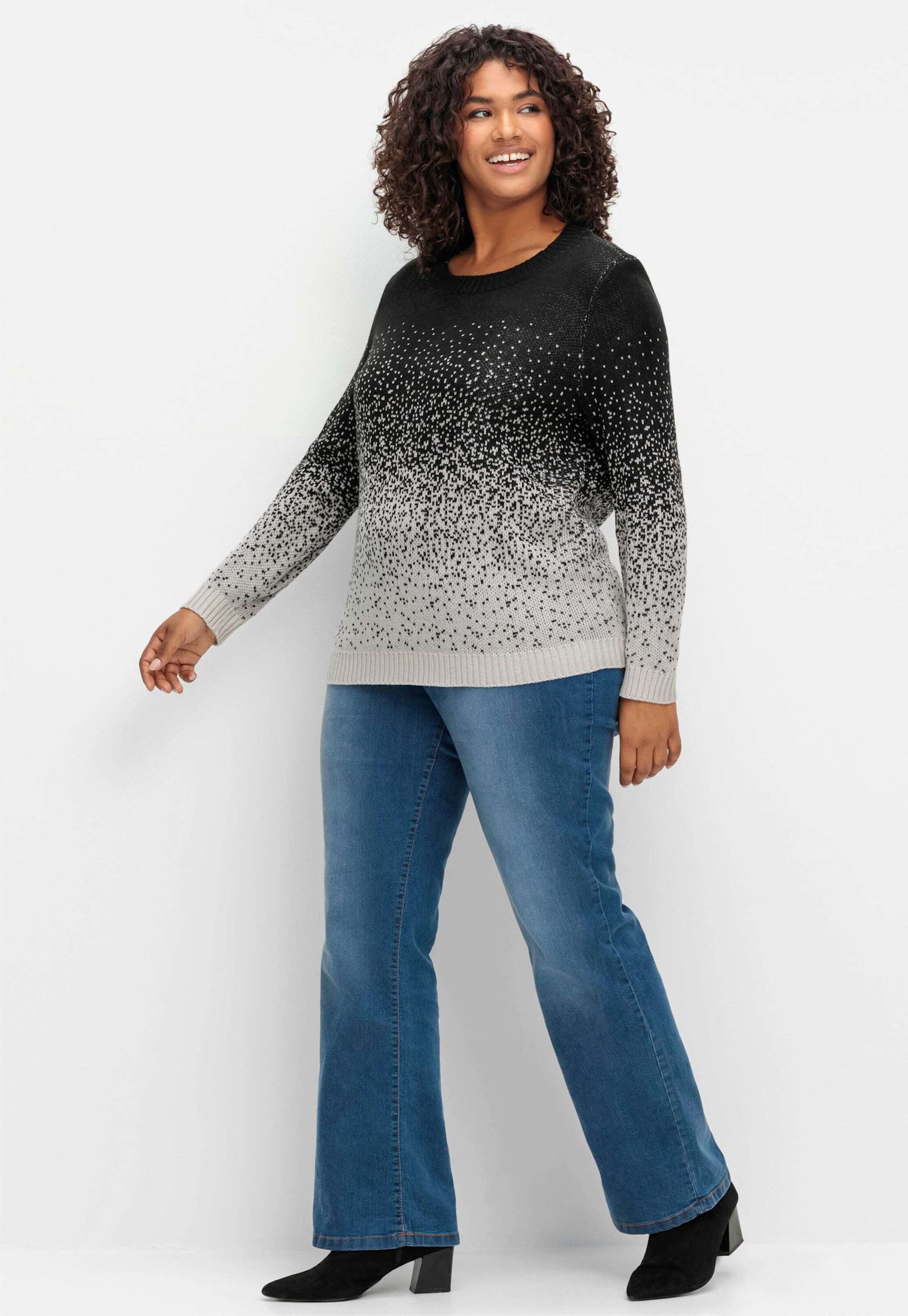 Sieh an! Strickpullover Pullover Langarm Jacquard günstig online kaufen