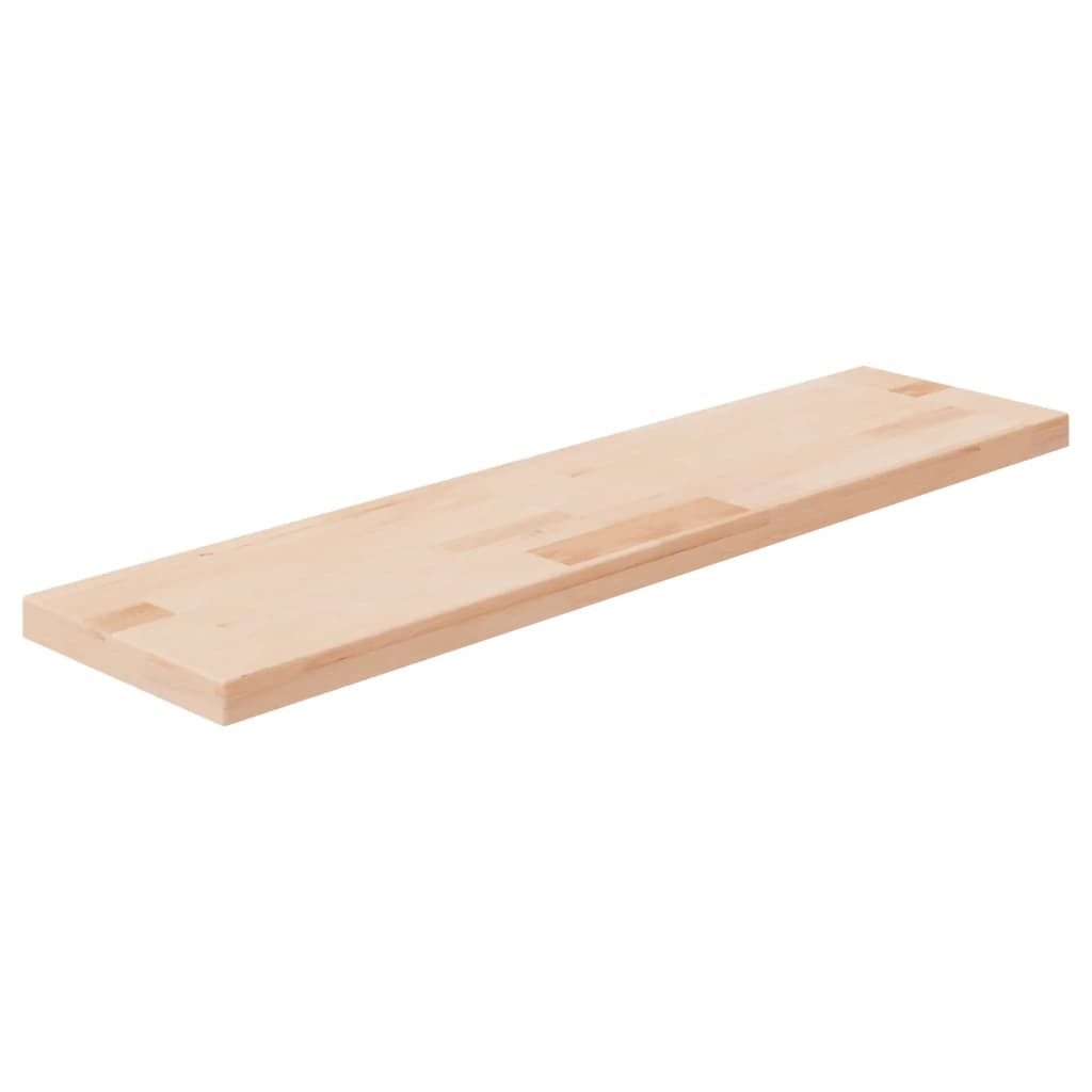 furnicato Wandregal Wandboard Massivholz 80 x 20 x 2,5 cm Braun, 1-tlg., Unbehandeltes Regalfach mit zusätzlicher Ausstellungsfläche in Braun