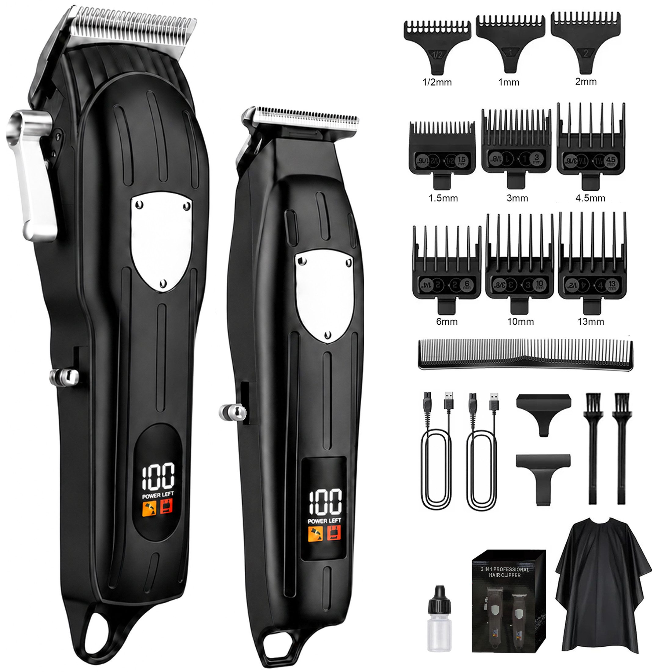 Luckice Haarschneider Profi Haarschneidemaschine & Barttrimmer Set, Kabellos, Leise, lange Akku.Präzisionstrimmer,Konturentrimmer für Seitenhaare, Bartschneider,Geschenkset für Herren,Vatertagsgeschenk