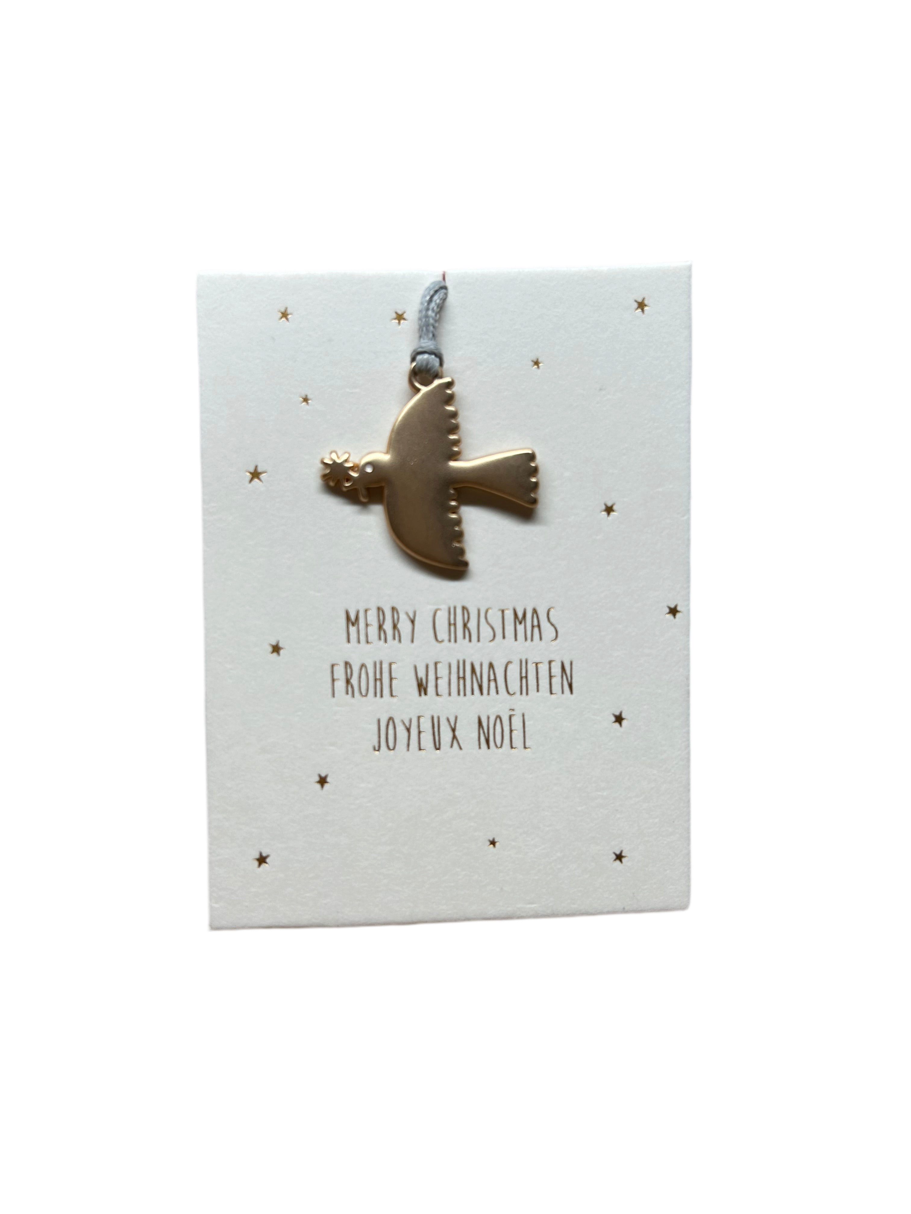 Räder Design Weihnachtskarte Mini-Ornament "Vogel" mit Grußkarte von räder design - Weihnachten Ges