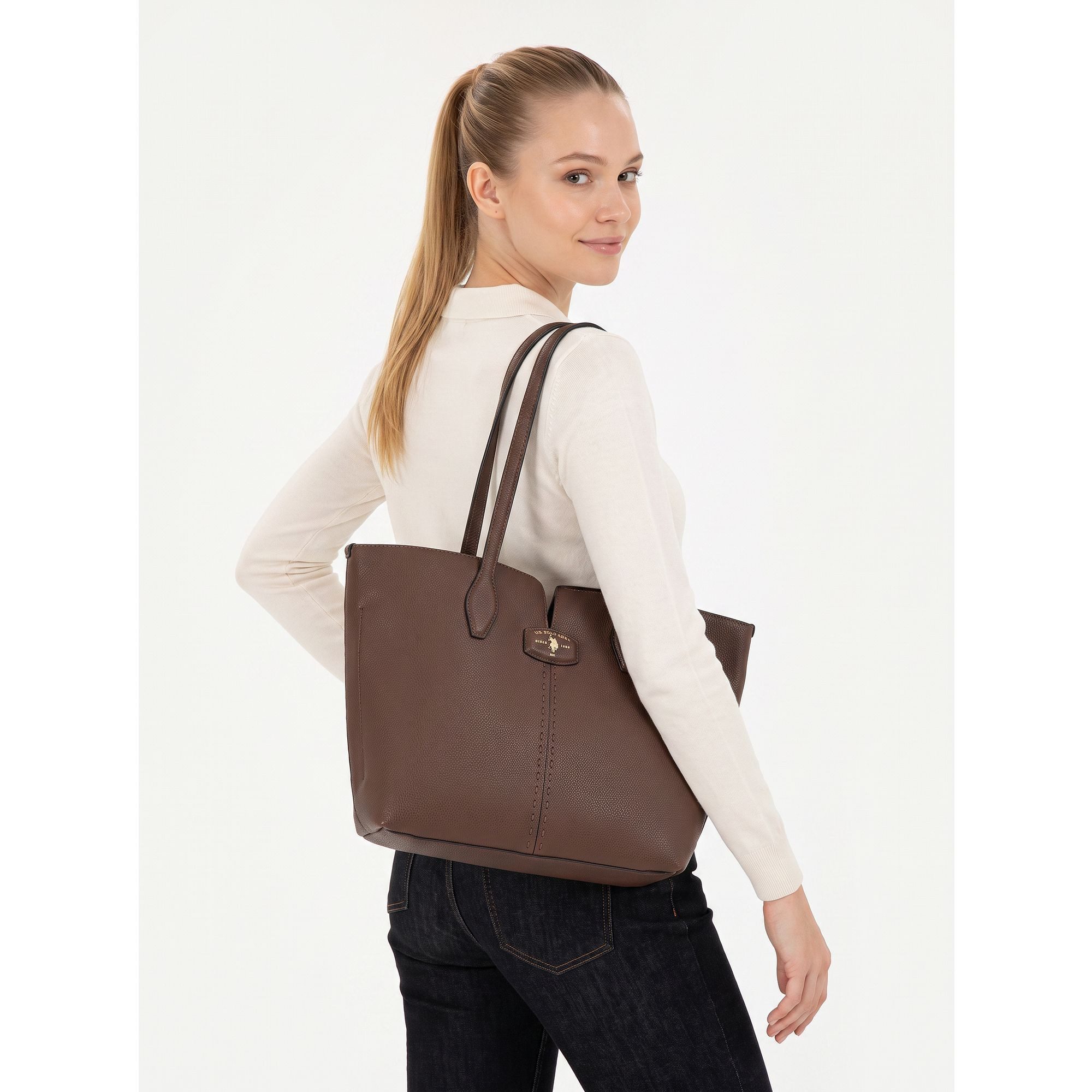 U.S. Polo Assn. Schultertasche Chestnut, Polyurethan