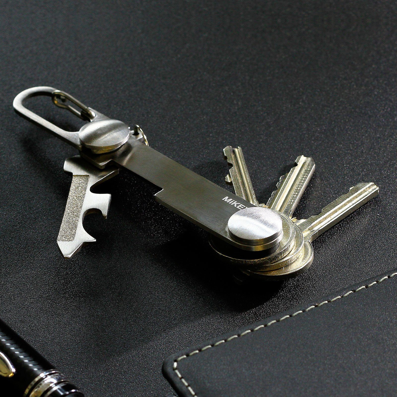 True Utility Multitool Connect Mini Schlüssel Karabiner Organizer Bund, Multi Tool MiKey