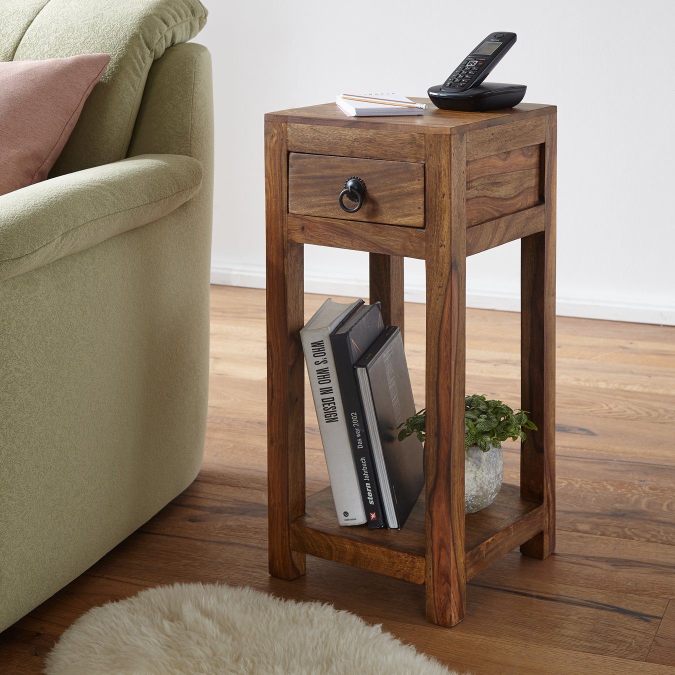 FINEBUY Beistelltisch FB37959 (Massivholz 30x30x68 cm günstig online kaufen