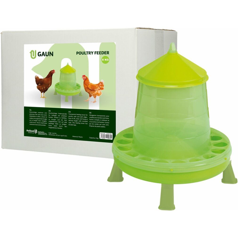 Gaun Futternapf Geflügel Futterautomat mit Ständer 8 Kg lemongrün