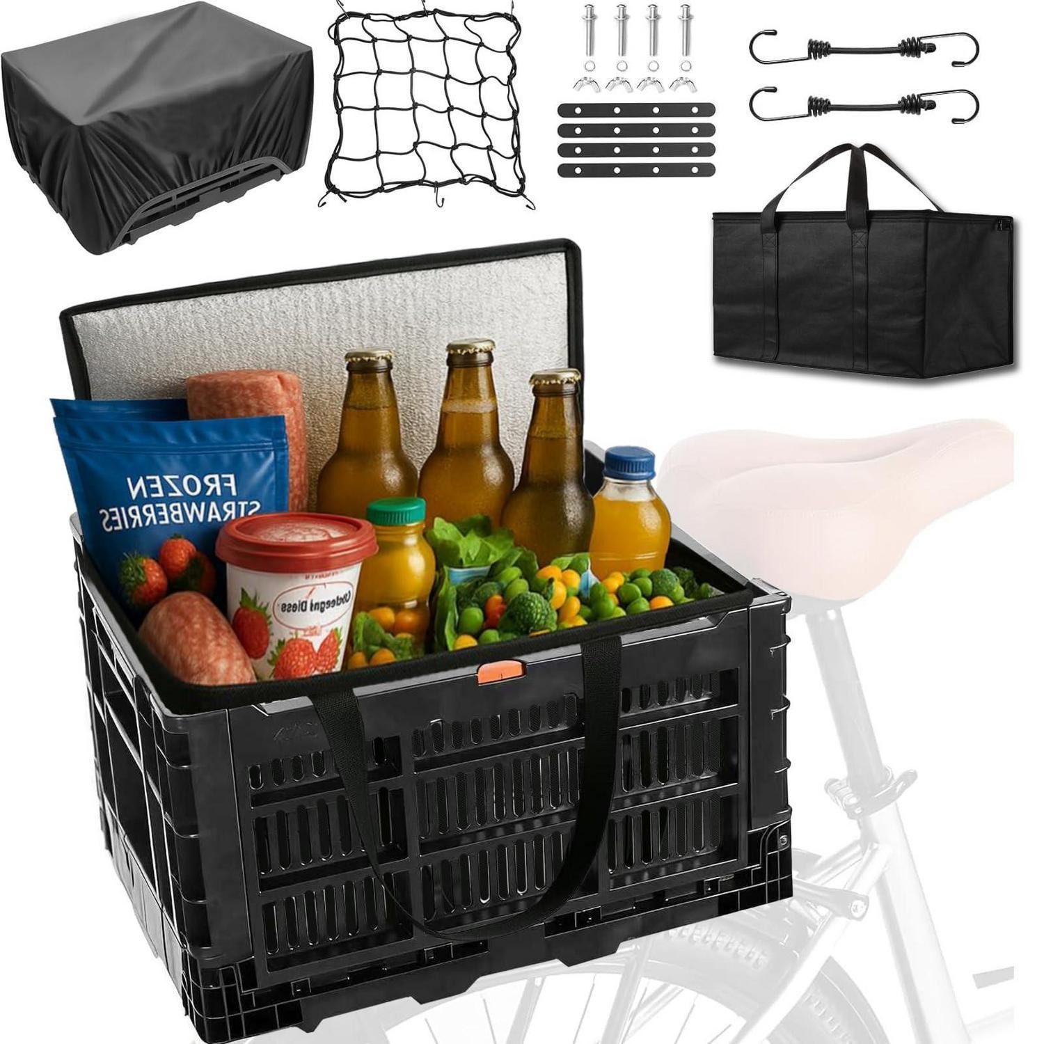 LuxusKollektion Fahrrad-Gepäckträger Fahrradkorb Faltbar (1-St)