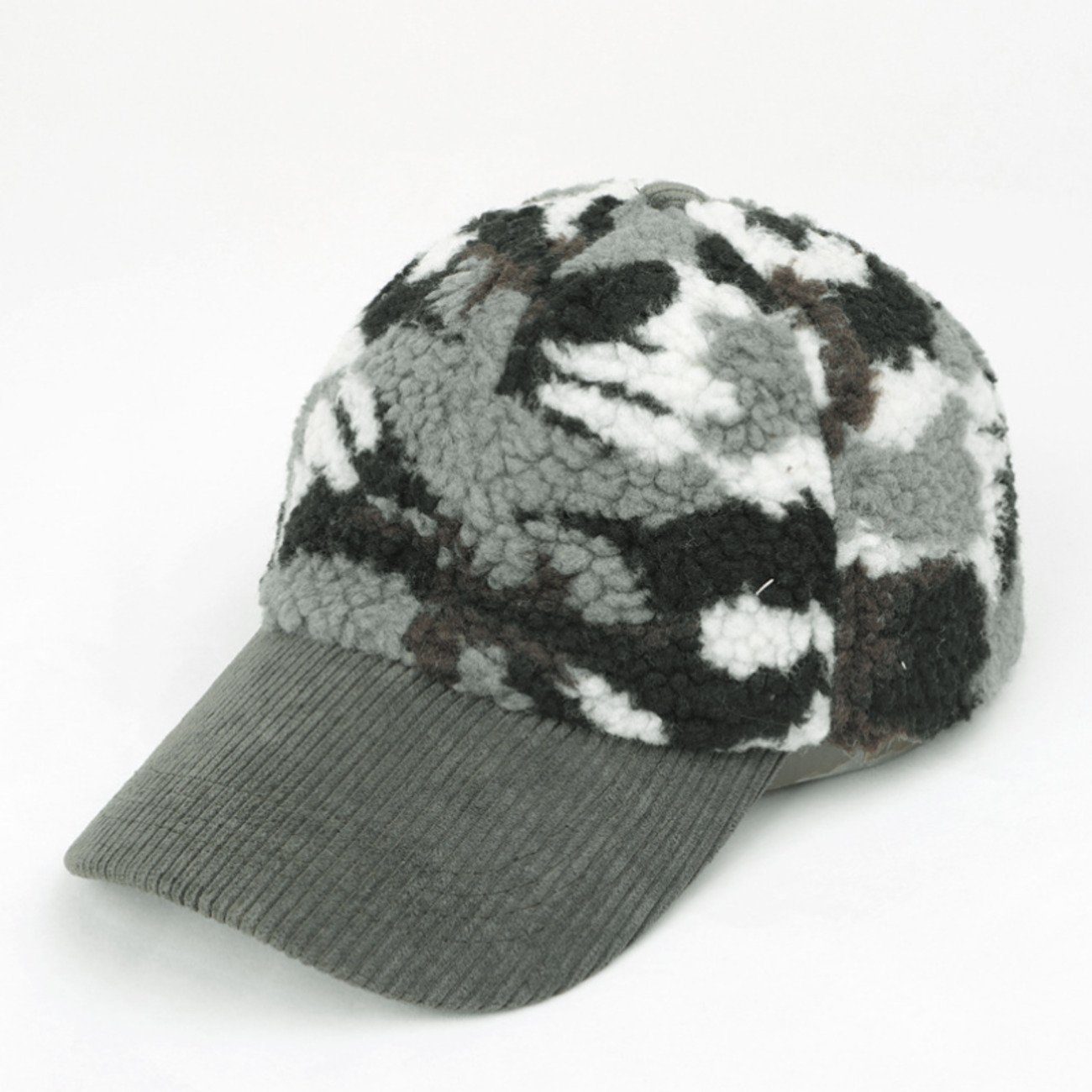 Union Reisen Baseball Retro-Farbblock-Camouflage-Design Baseballkappe Cap (1-St) im grau