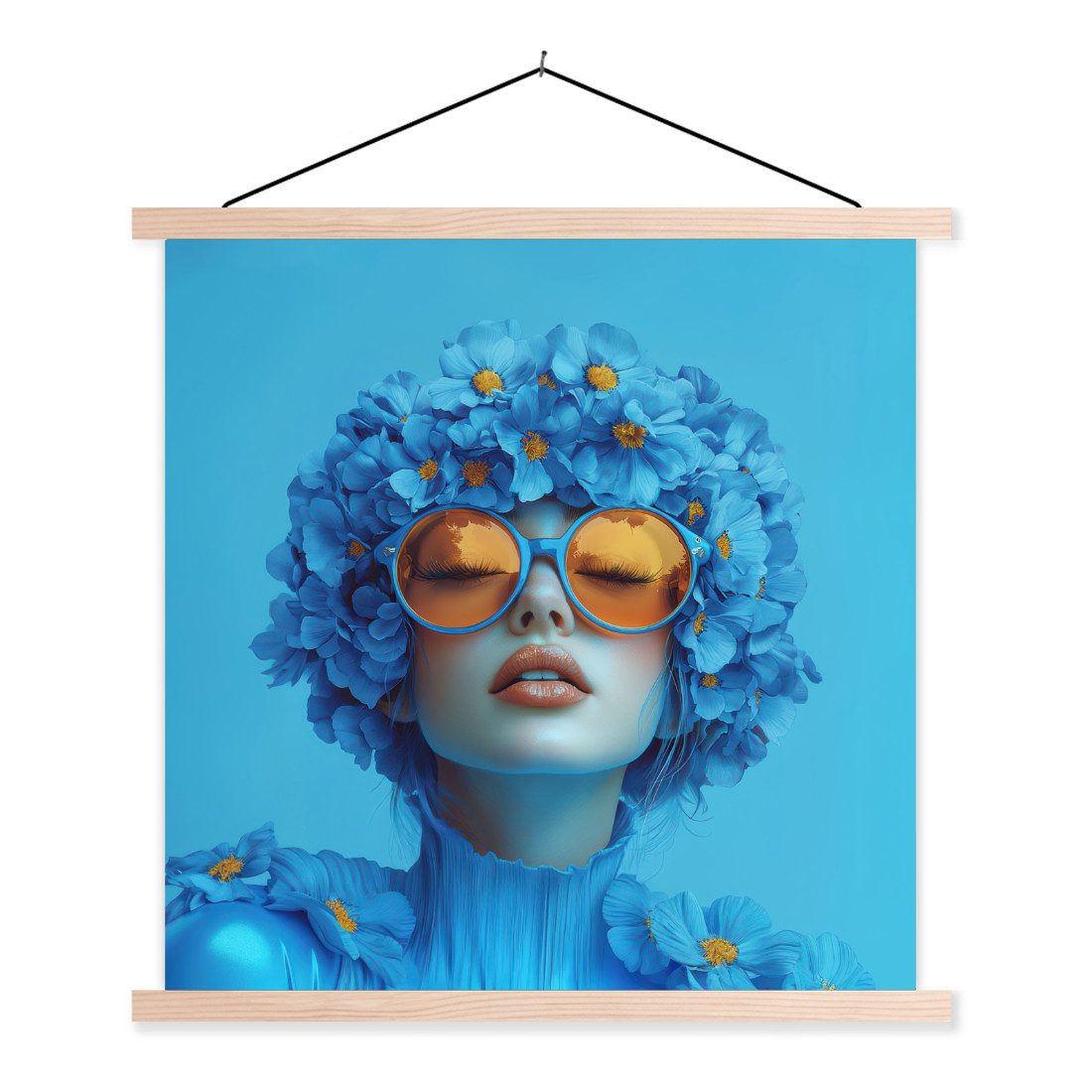 MuchoWow Poster Frau - Blume - günstig online kaufen