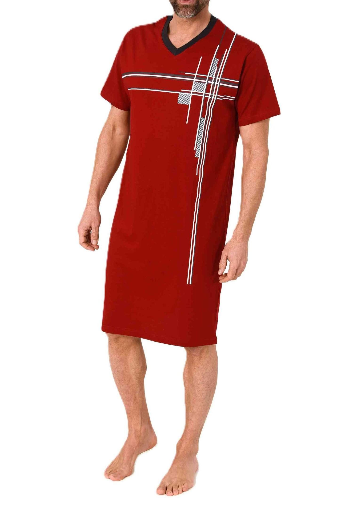 Normann Pyjama Normann Herren kurzarm Nachthemd - auch in Übergröße günstig online kaufen