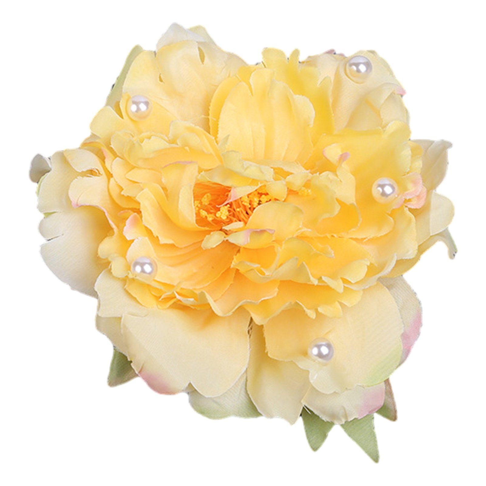 Blusmart Diadem Simulierte Blumen-Haarspange, Lebendiger, Personalisierter Haarschmuck Gelb