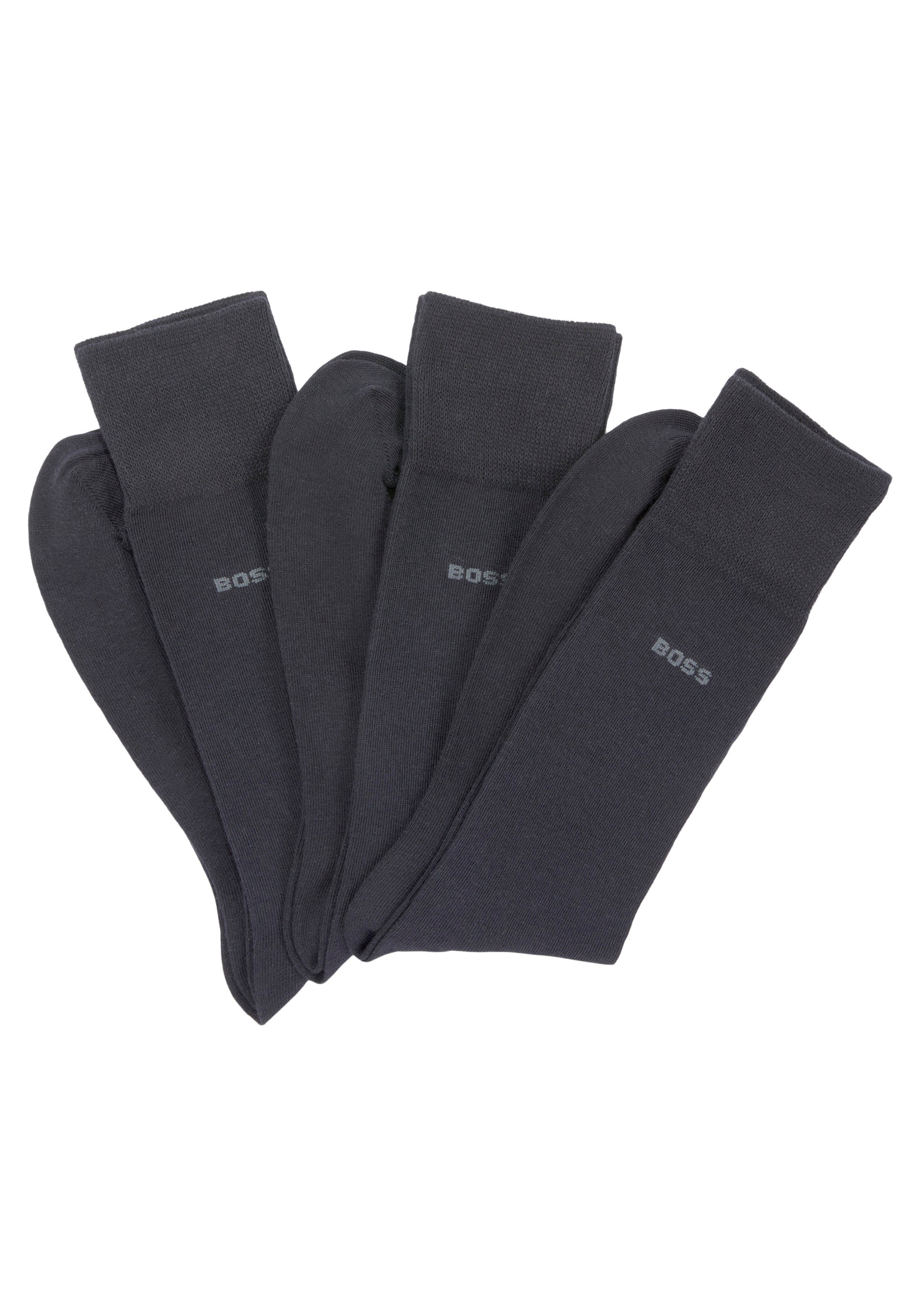 BOSS Socken (3-Paar) mit eingenähtem Logoschriftzug dark_blue