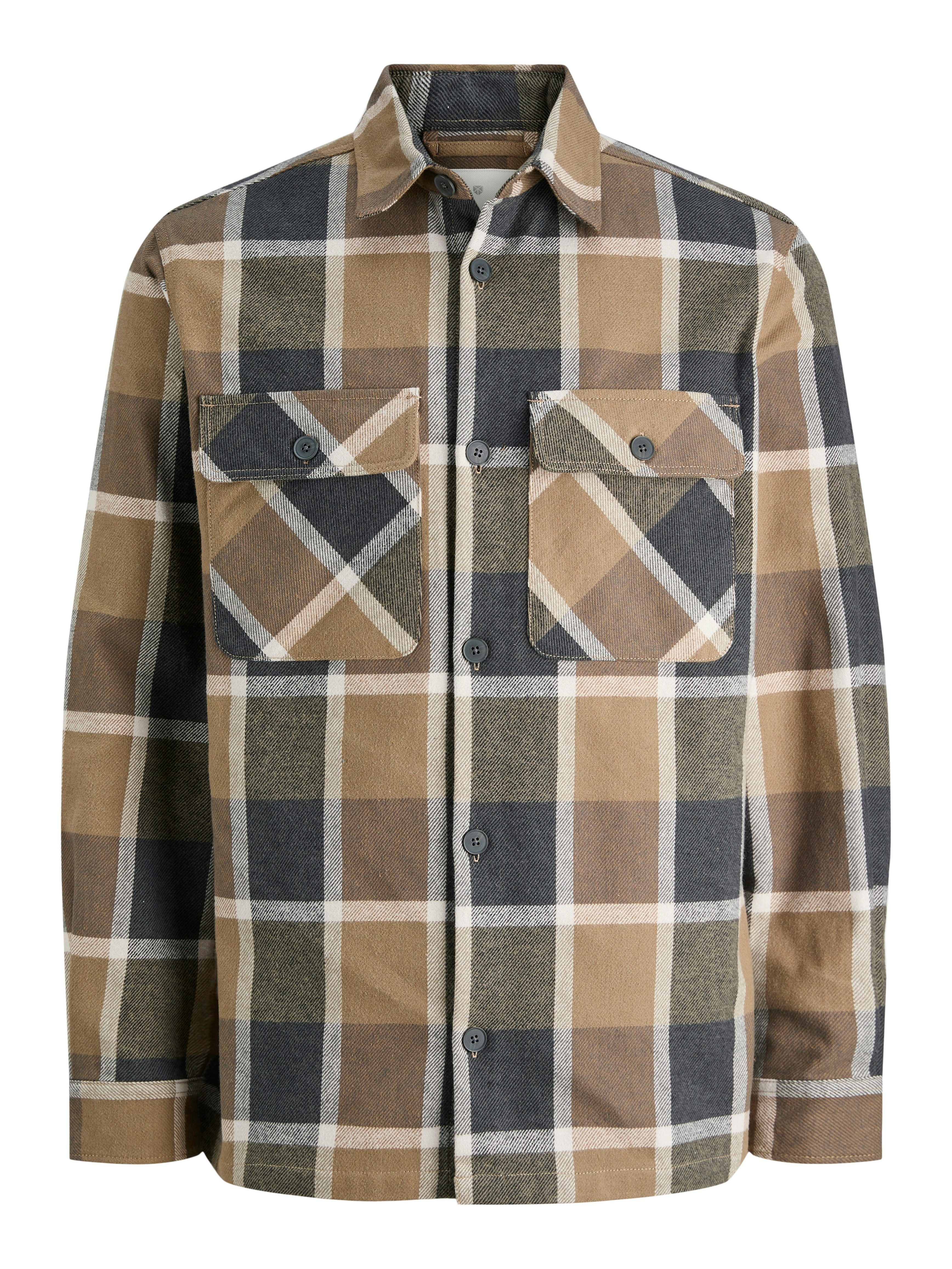 Jack & Jones Langarmhemd JPRRAYLE MELANGE CHECK L/S OVERSHIRT SN – Bild 5 von 5