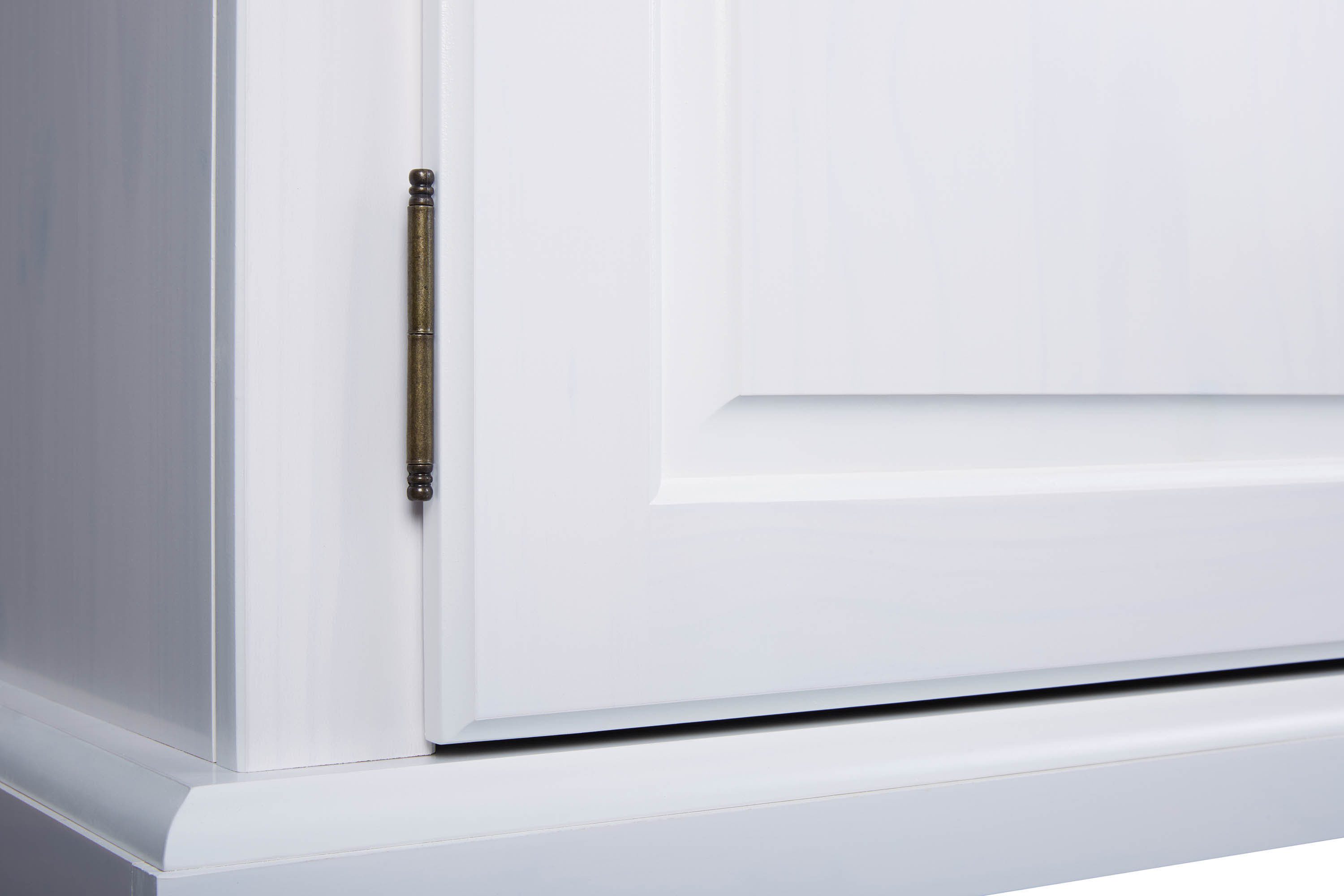 Inter Link Kleiderschrank Danz, Bauernschrank Kiefer Massivholz, FSC, Landhausstil Dielenschrank mit Schubladen, BxTxH: 116 x 57 x 199 cm