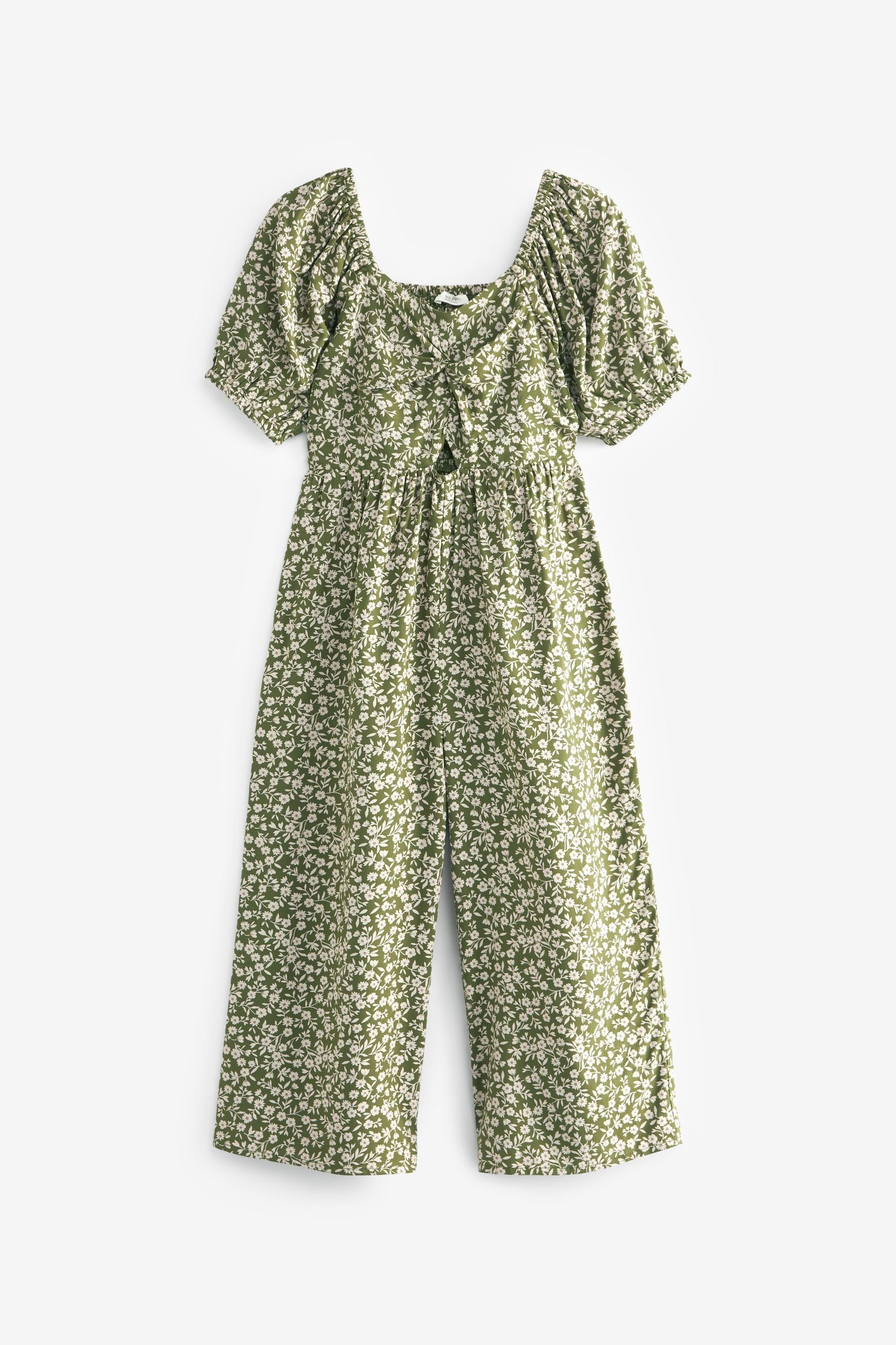 Next Jumpsuit Bedruckter Overall (1-tlg) Olive Green