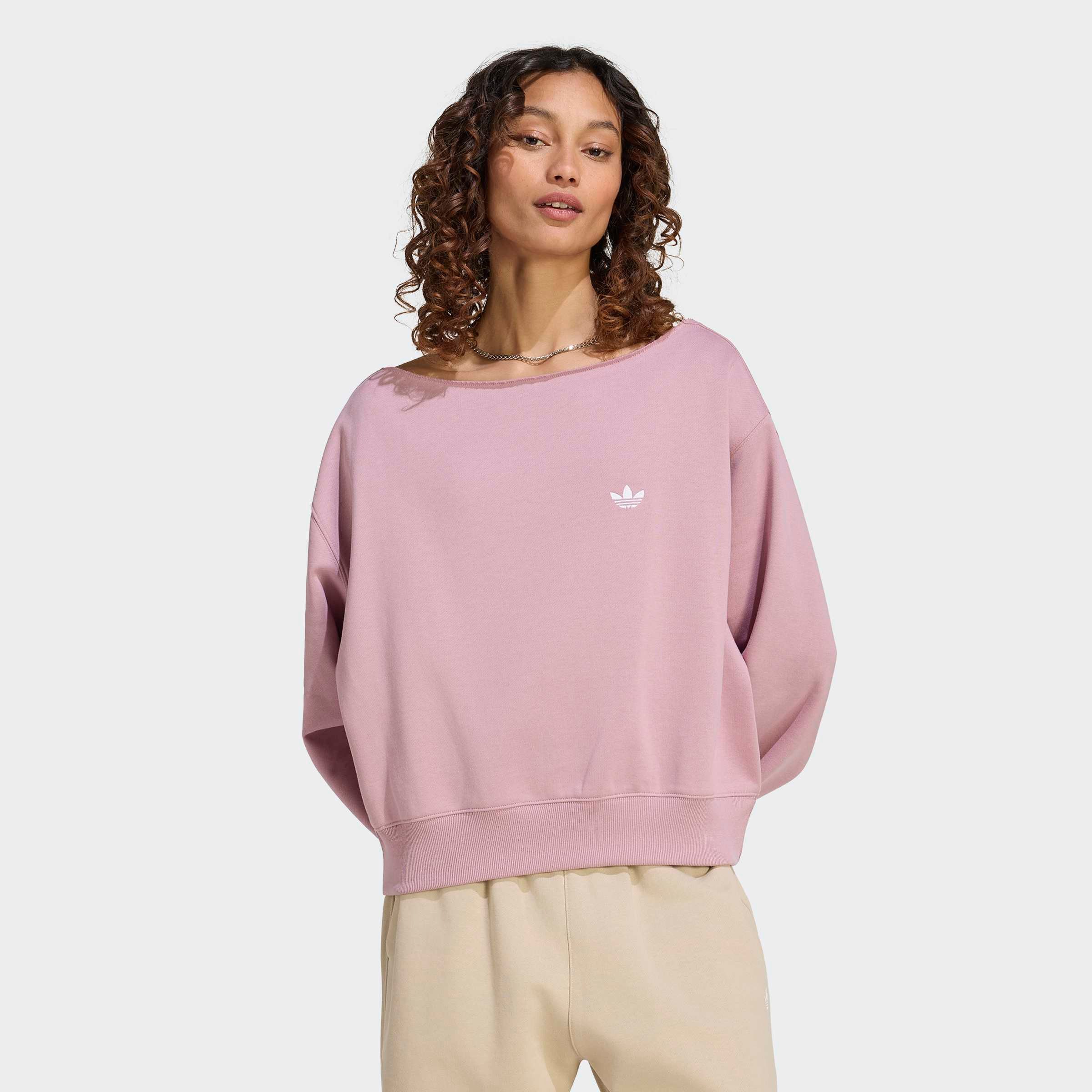 adidas Originals Sweatshirt ESSENTIALS FLEECE BOATNECK mit sportlichem Stil, ohne Verschluss, in normaler Länge