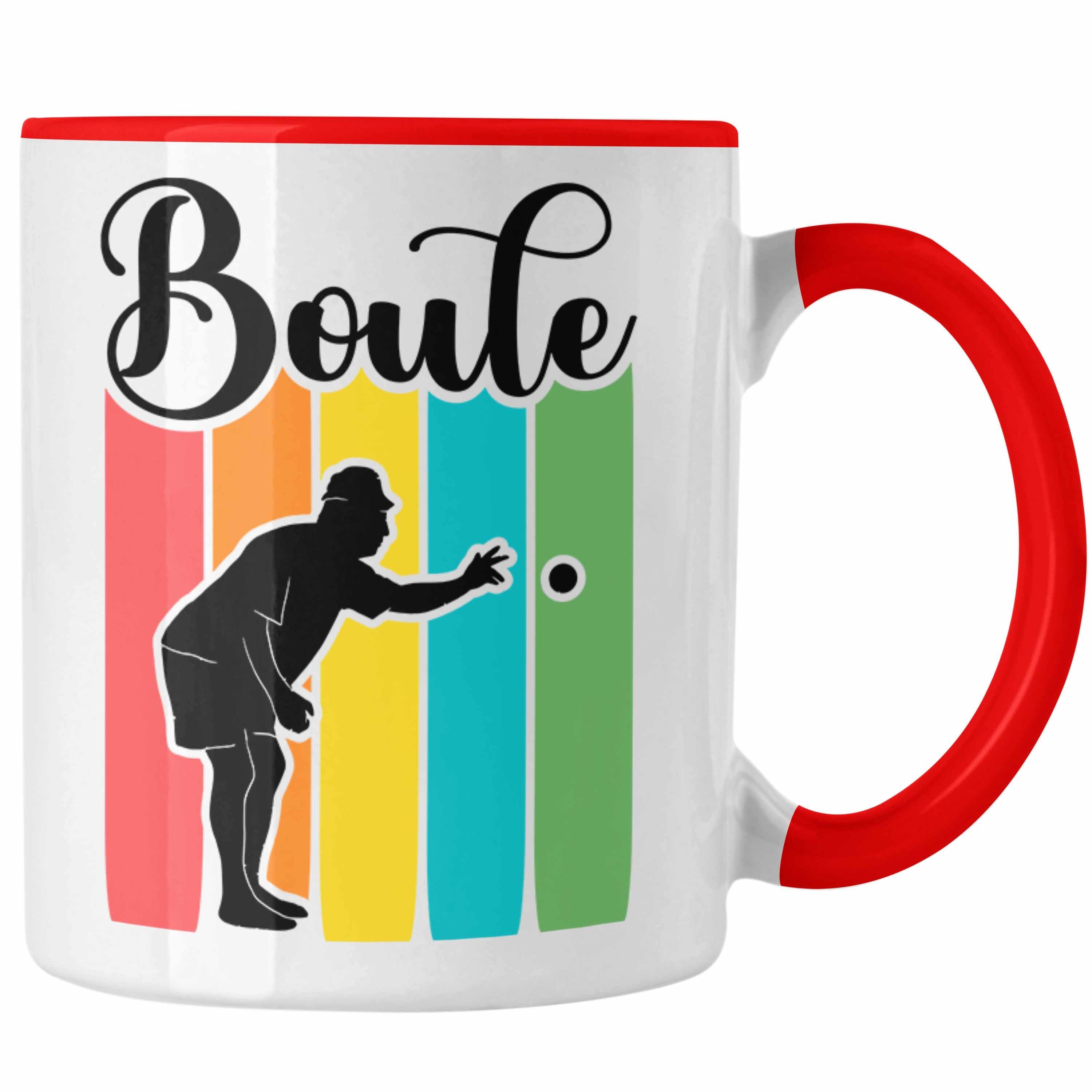 Trendation Tasse Rot Geschenk Boule-Spieler Tasse G Spruch Boule Boule Geschenkidee Vintage