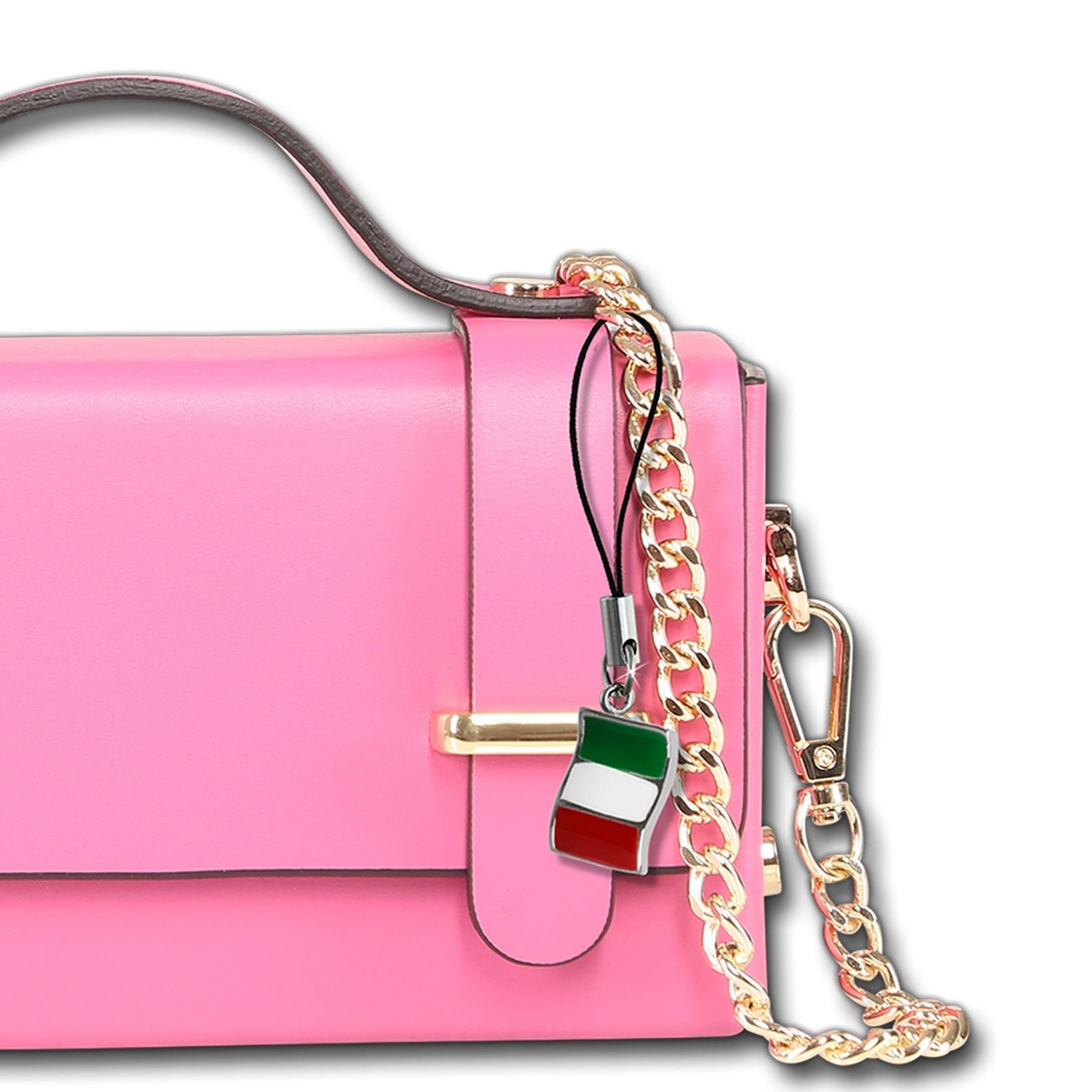 FLORENCE Handtasche Florence Damen Handtasche klein Echtleder (Handtasche), Damen Handtasche Leder, fuchsia, rosa ca. 19cm x ca. 10cm hoch