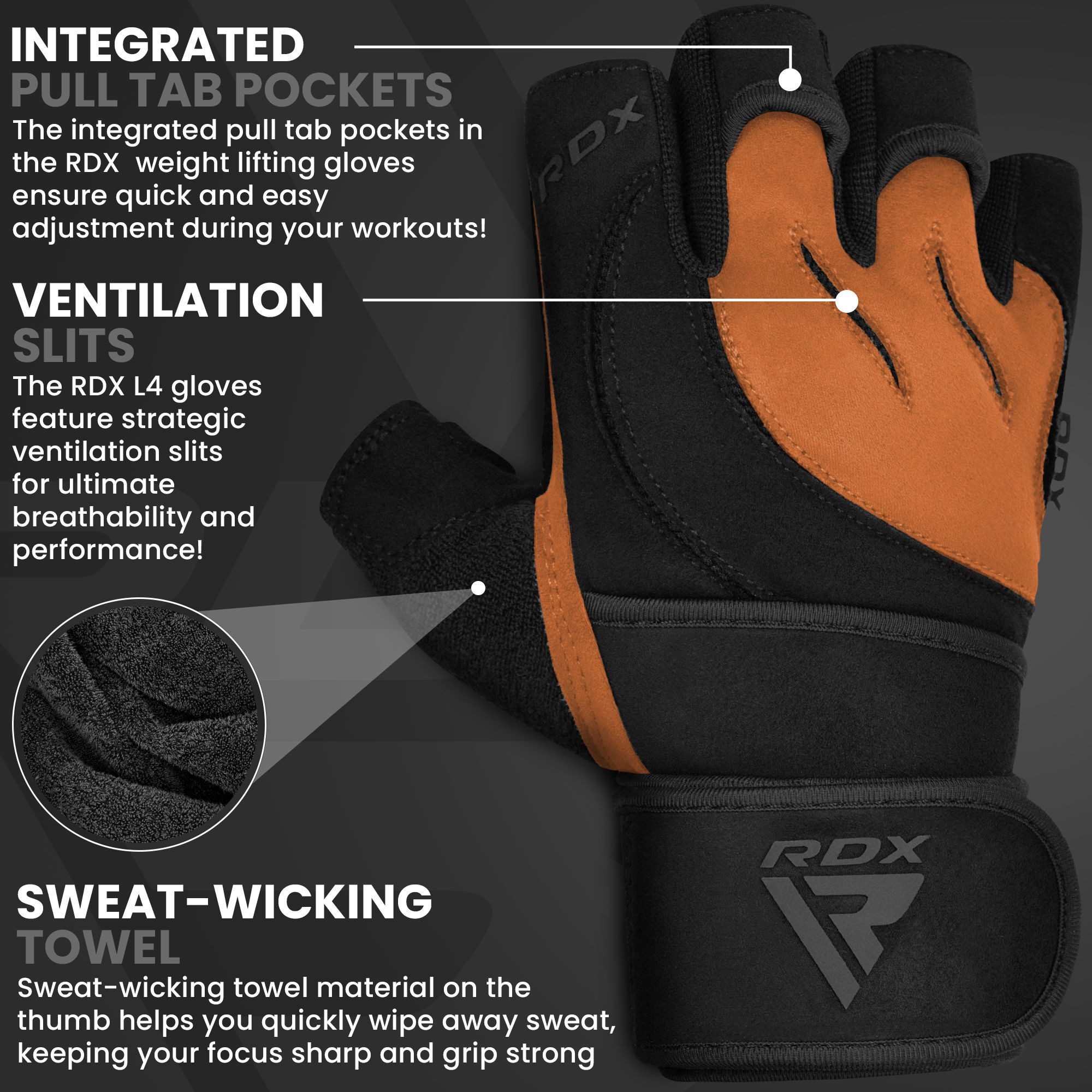 RDX Trainingshandschuhe RDX Fitness Handschuhe Trainingshandschuhe Lang Handgelenkstütze Sport