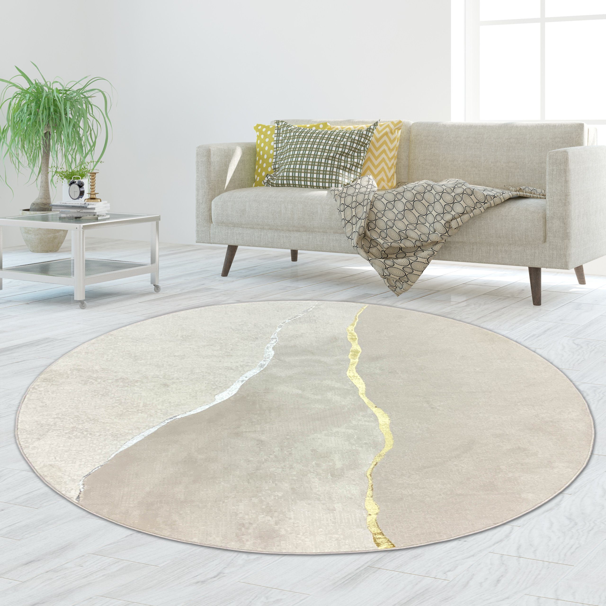 TeppichHome24 Teppich Eleganter Teppich mit Gold günstig online kaufen