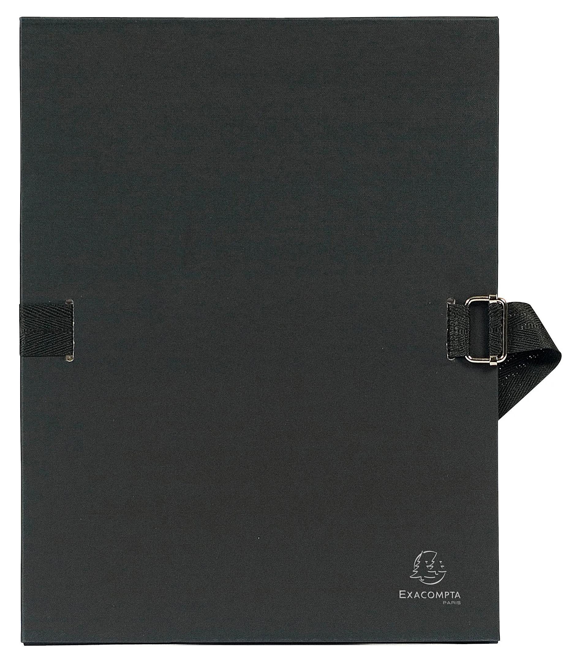 Dokumententasche 10x Dokumentenmappe Karton 2,7mm, Faltenrücken, A4, Schwarz, 721E