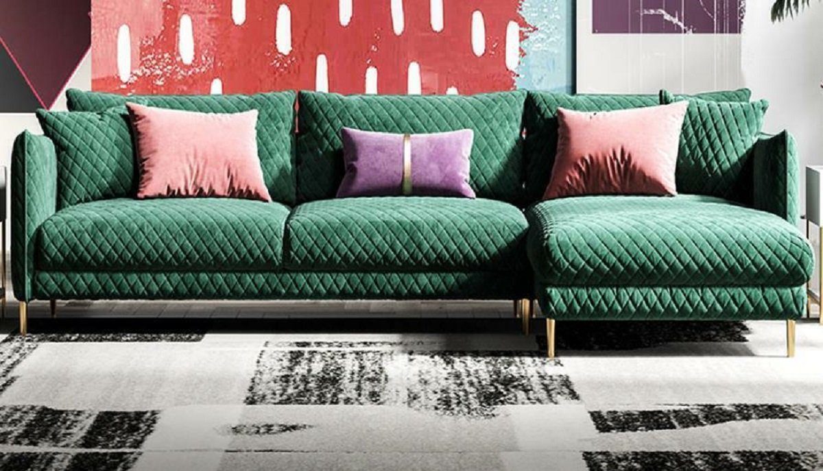 JVmoebel Ecksofa, Textil Modern Relax Sitz Luxus Möbel Wohnlandschaft Ecksofa Grün