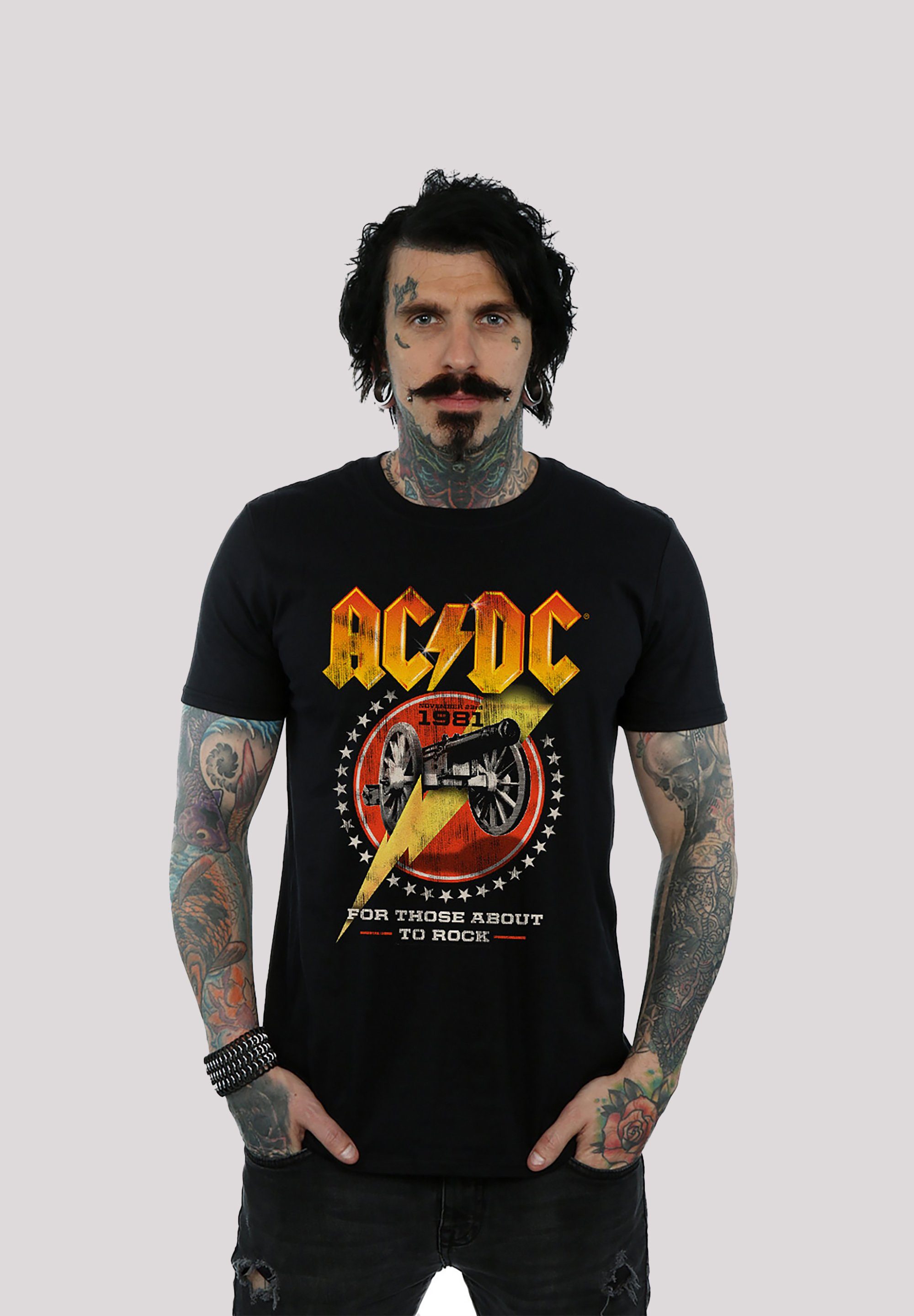 F4NT4STIC T-Shirt ACDC For Those About To Rock 1981 für Kinder & Herren Print