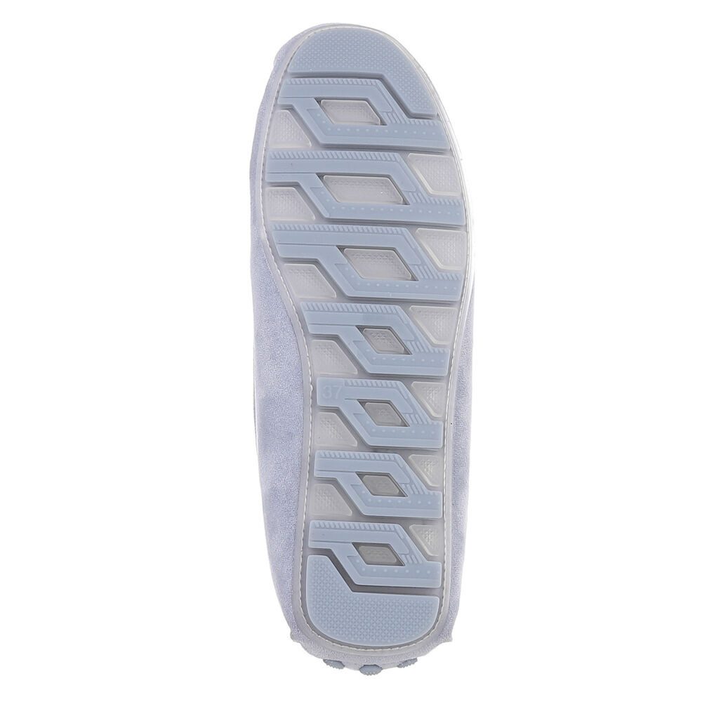 Ital-Design Modischer Mokassin für Damen mit eleganten Details Slipper (91554423) Flach Mokassins in Hellblau
