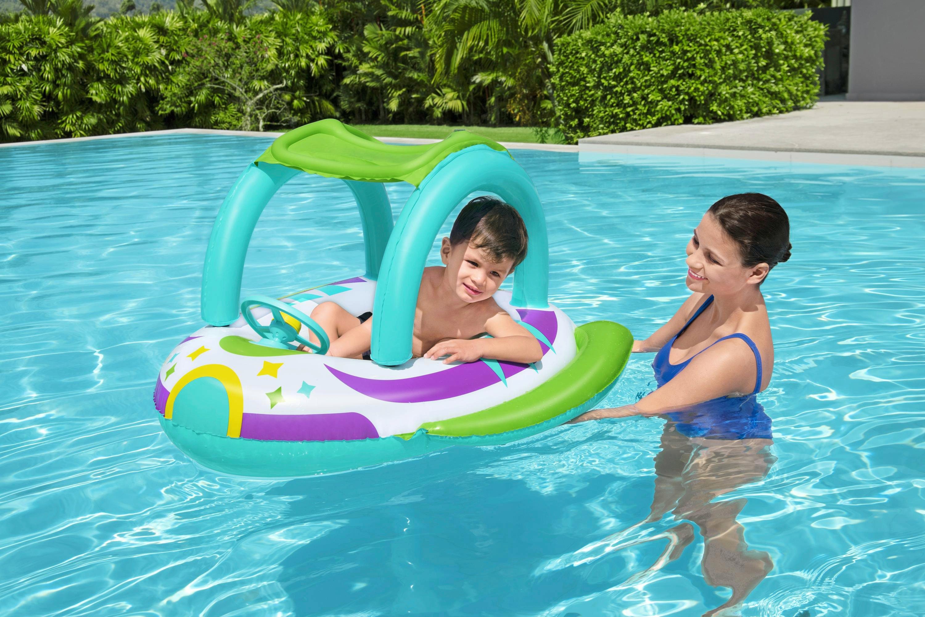 Schlauchboot Babyboot Kinder Wasserspielzeug Aufblasbar Schwimmhilfe Grün NEU 