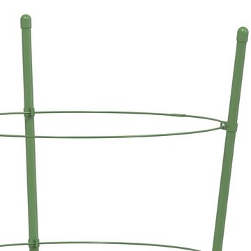 vidaXL Rankgitter Pflanzenstützen mit 3 Ringen 5 Stk Grün 45 cm Stahl