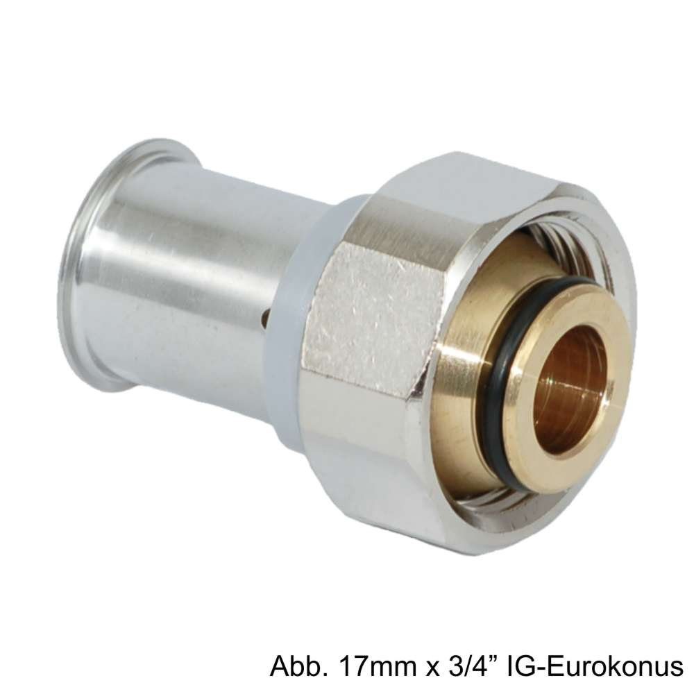 Roth Wasserrohr Roth RIS Pressverschraubung 17 mm, Messing