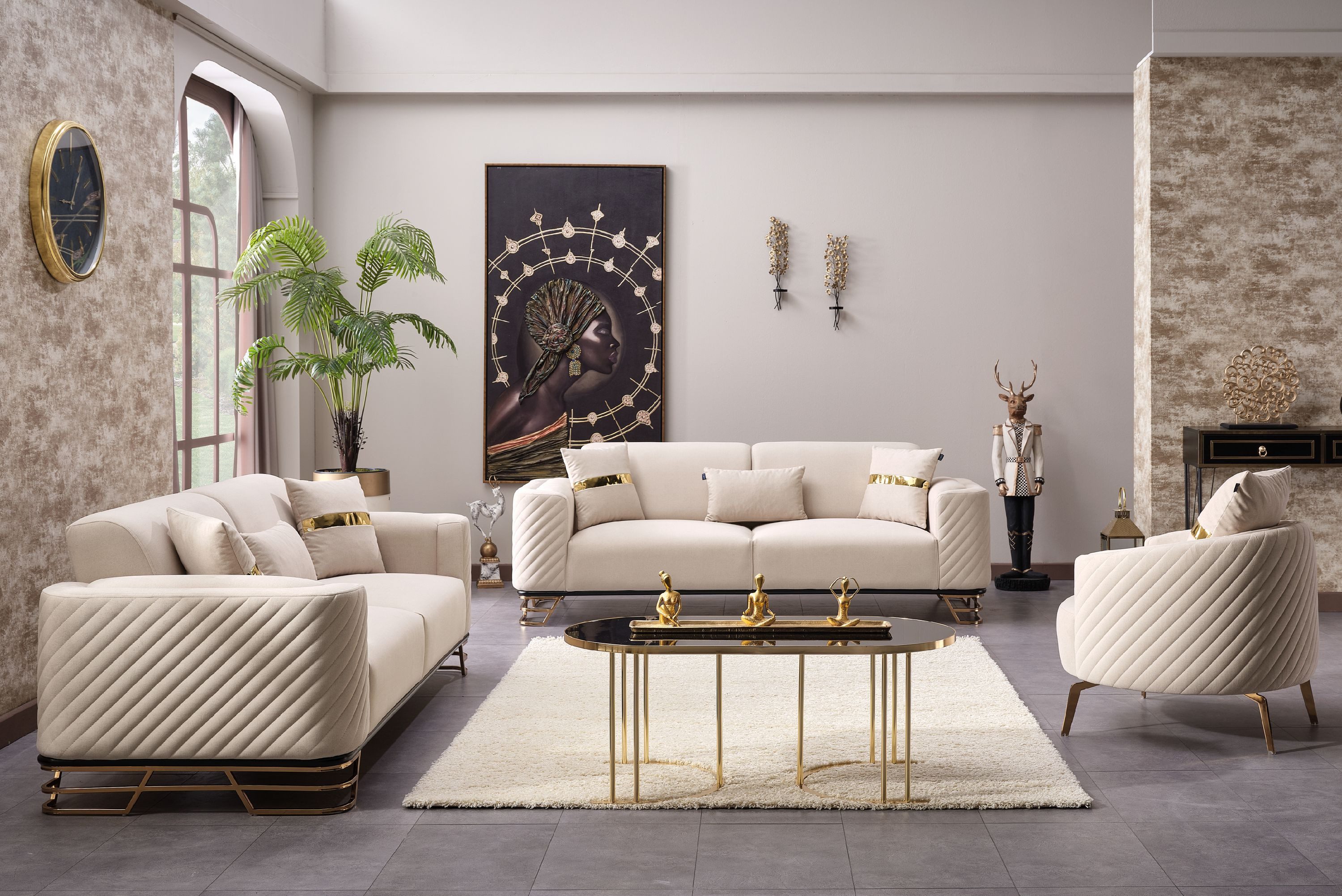 Nobelaa Sofa Sitzgruppe/Sofa Set - Wohnzimmergarnitur "Violaa" 3+3+1