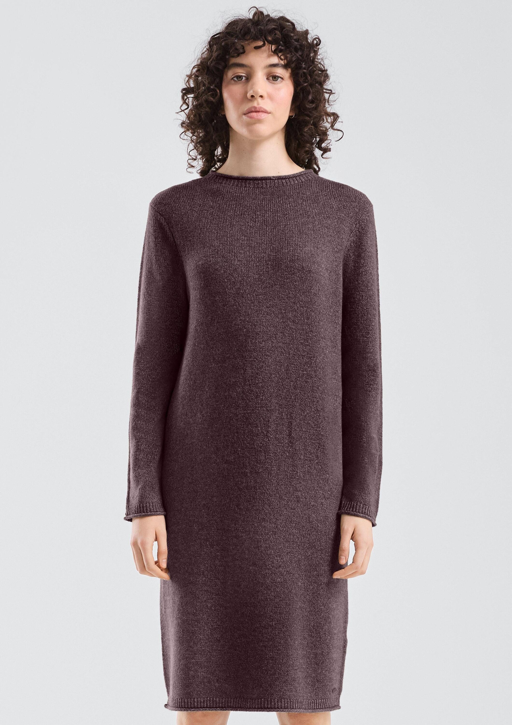 QS Midikleid Kleid Meliertes Strickkleid