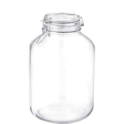 Bormioli Rocco Aufbewahrungsbox Fido, Vorratsglas rund 5 Liter Glas Transparent 1 Stück