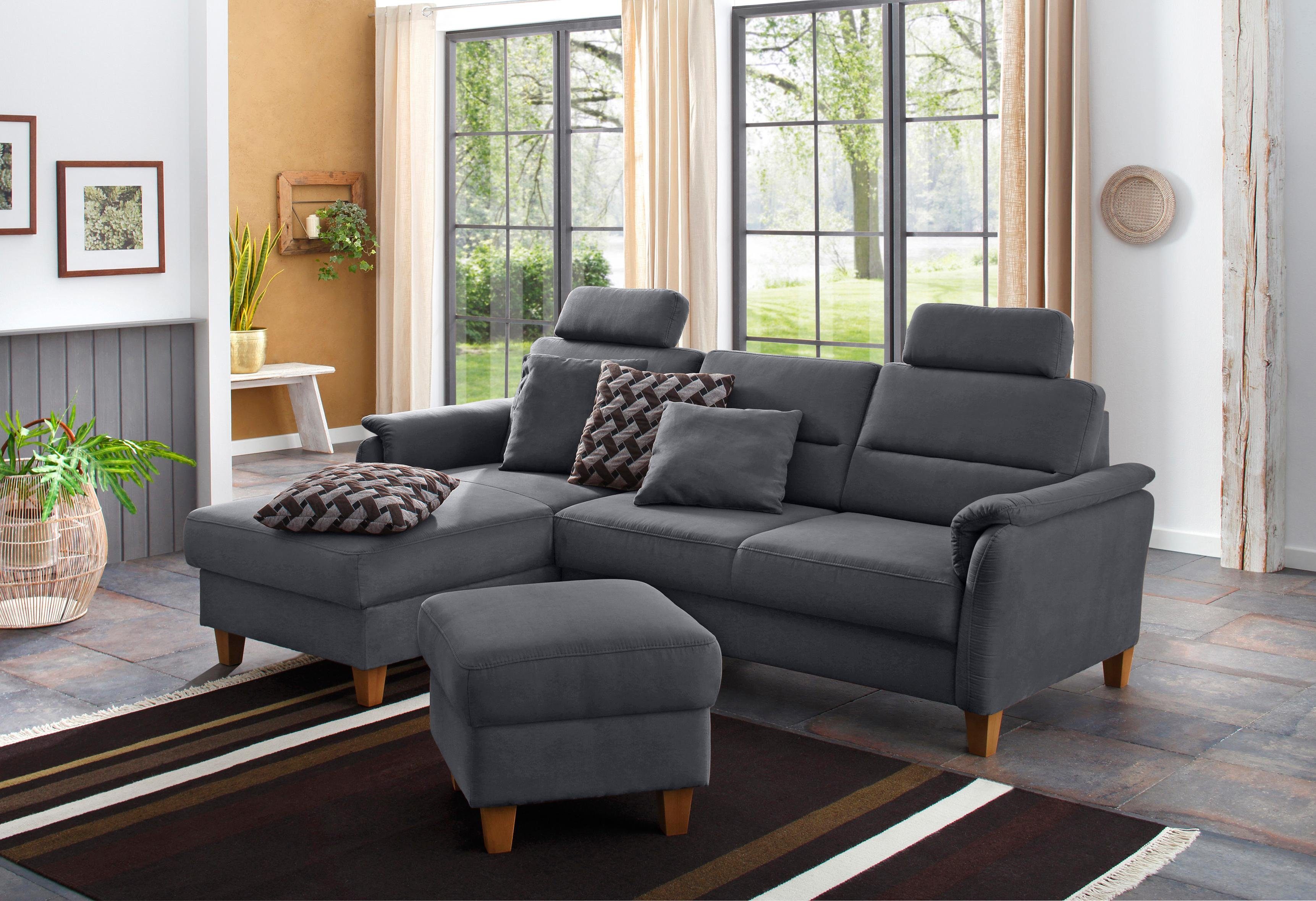 Home affaire Ecksofa Palmera L-Form, Federkern, günstig online kaufen
