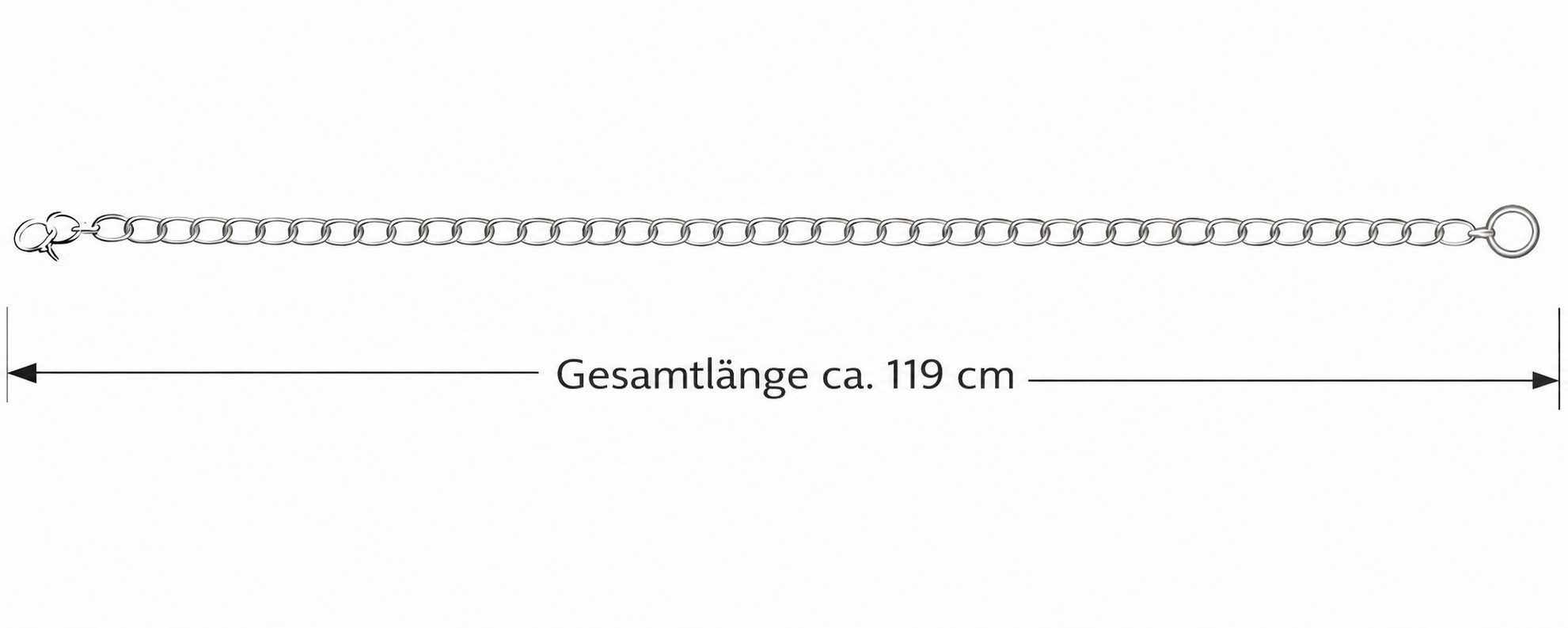 Cassandra Accessoires Kettengürtel Damen Taillenkette Hüftkette Silber - mit funkelnden Straßsteinen