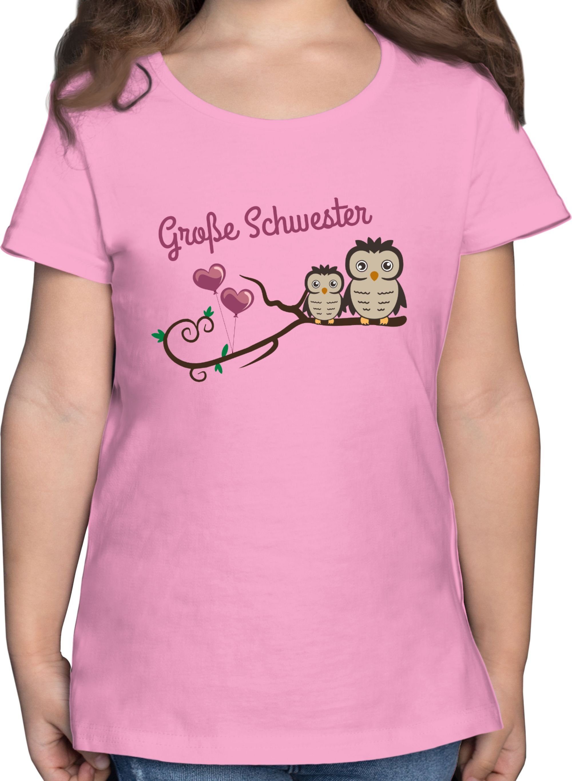 T-Shirt Große Schwester süße Eulen