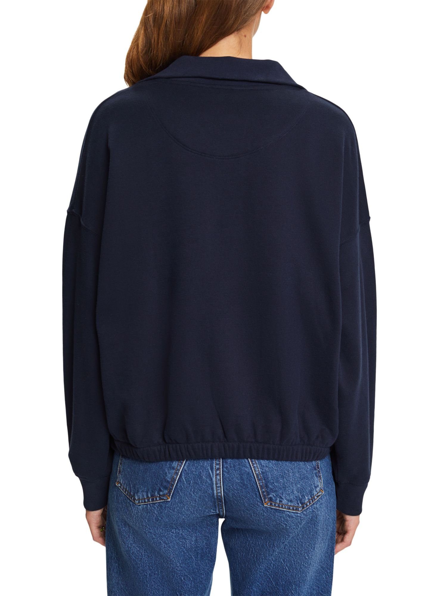Esprit Sweatshirt (1-tlg) NAVY Fleece Pullover aus