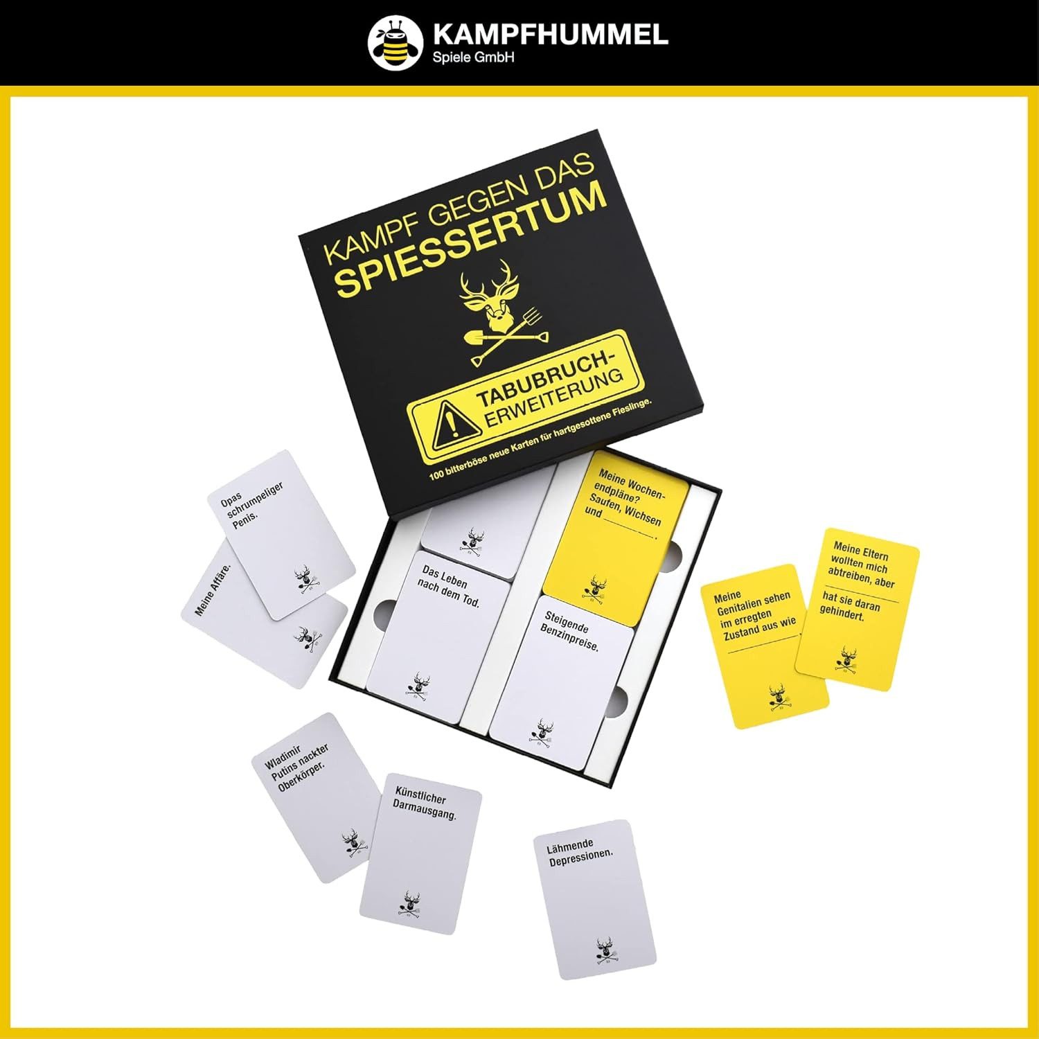 Kampfhummel Spiele Spiel Kampf gegen das Spießertum Tabubruch-Erweiterung, 100 Zusatzkarten mit Tabu-Themen, Erweiterung zum Hauptspiel