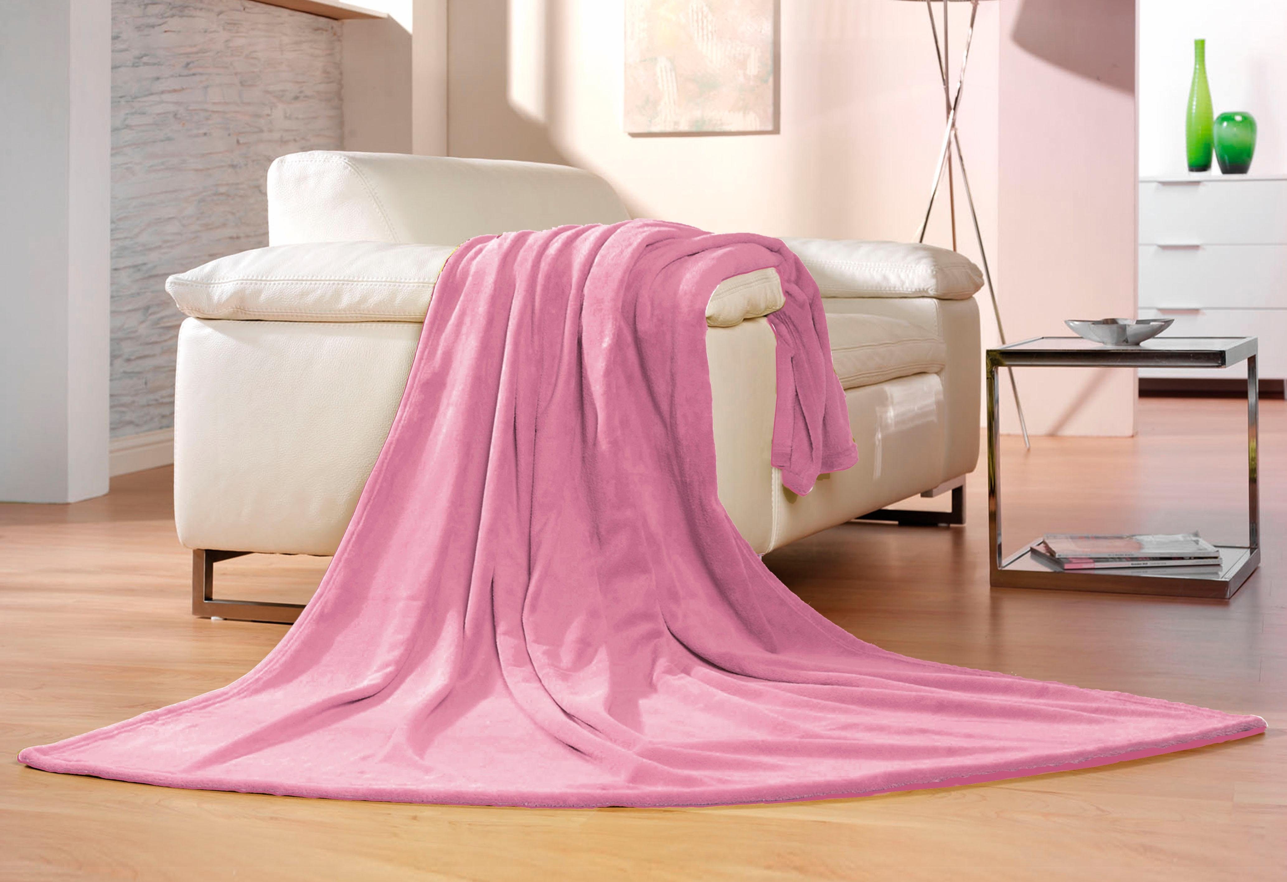 Wohndecke Memphis, Gözze, in tollen Unifarben, Kuscheldecke günstig online kaufen