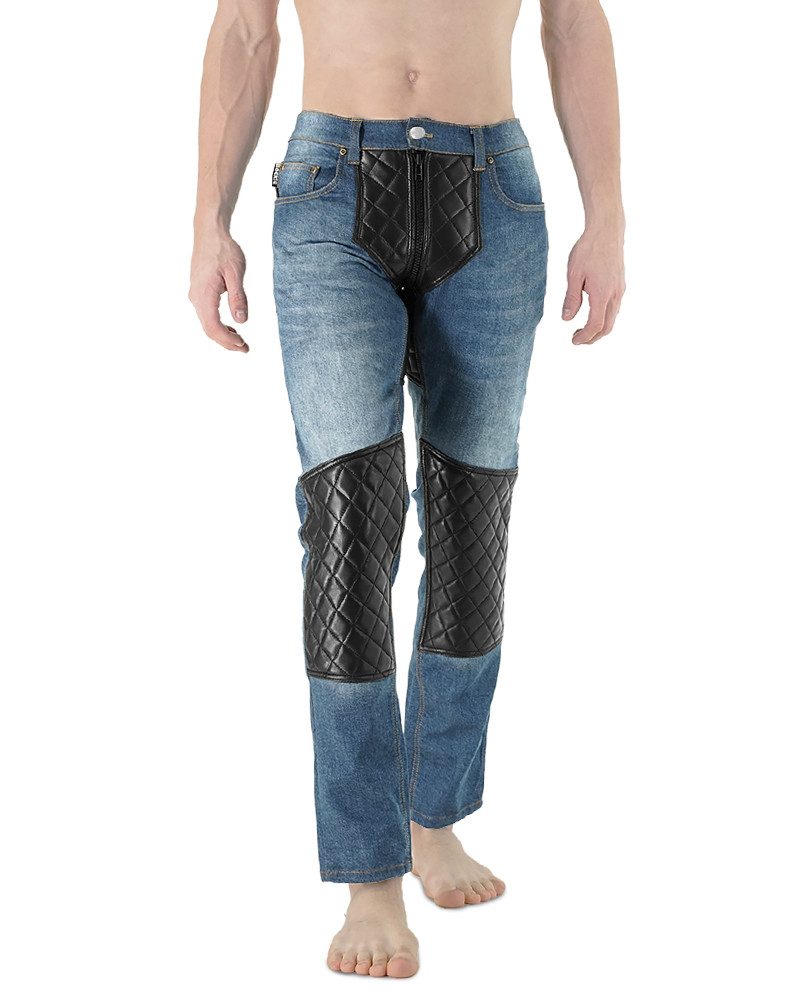 BOCKLE Lederhose Bockle® 1 GAY-ZIP Jeans and Leather Herren Lederjeans