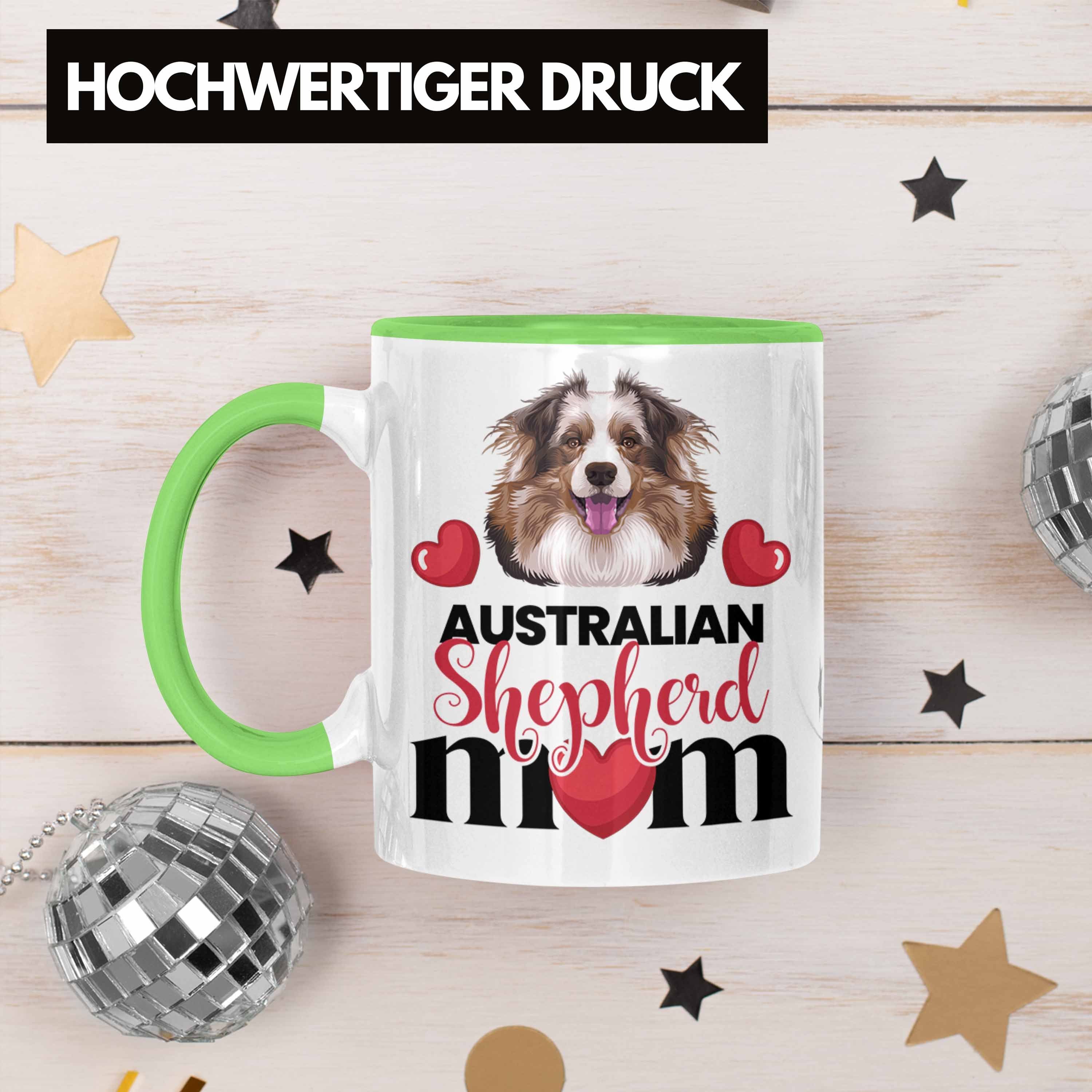 G Besitzer Spruch Mom Australian Grün Tasse Tasse Lustiger Trendation Shepherd Mama Geschenk