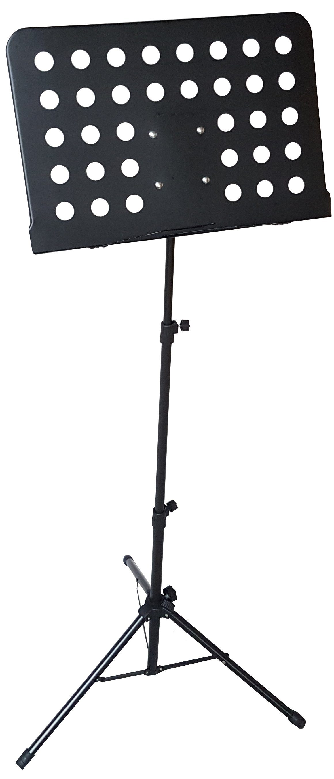 MSA Notenpult Пюпитр schwarz, große Auflage, Höhenverstellbar, (2-fach ausziehbar, Schwarz)