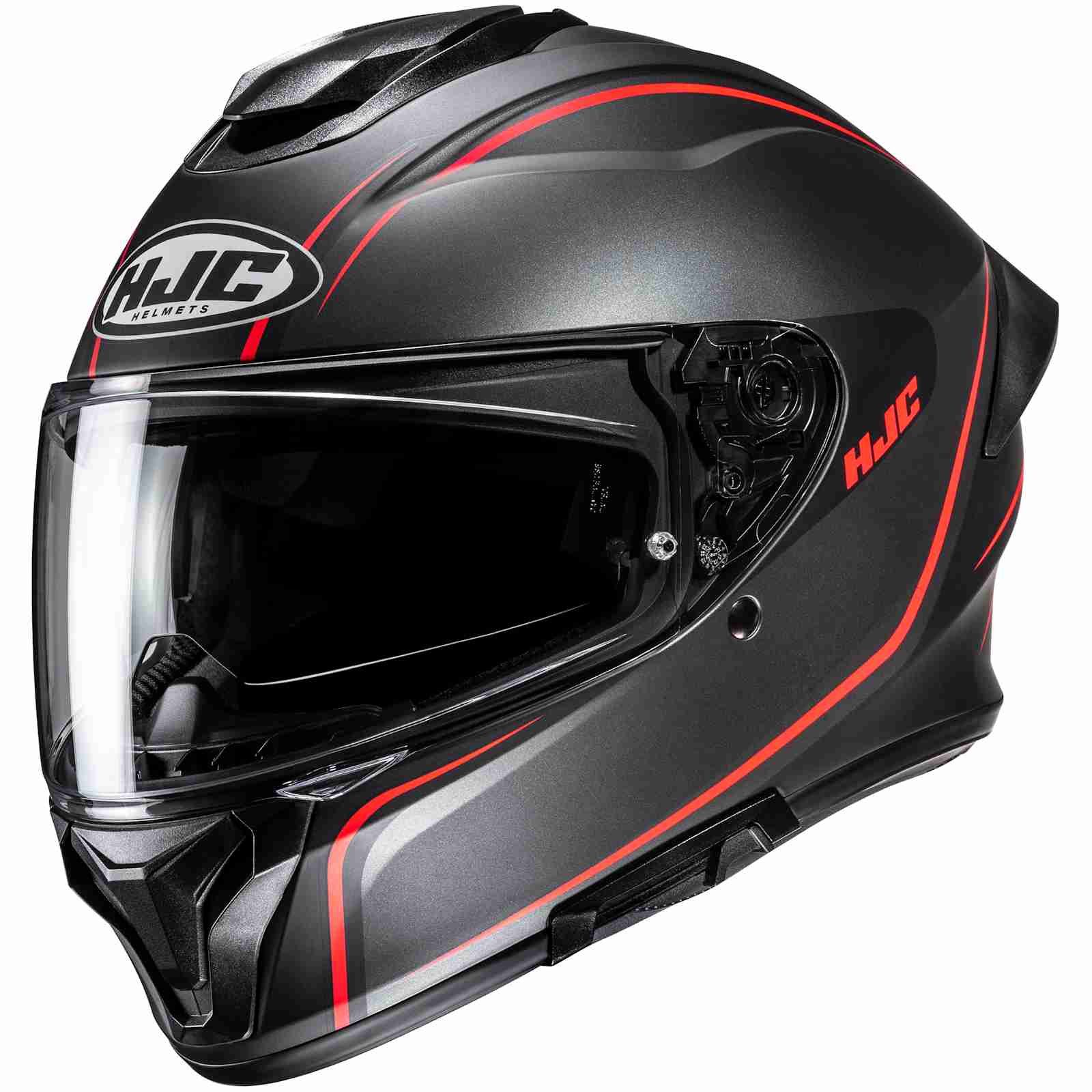 HJC Motorradhelm HJC C71 Quez MC1SF Integralhelm Schwarz / Grau / Rot XL (1er Set)