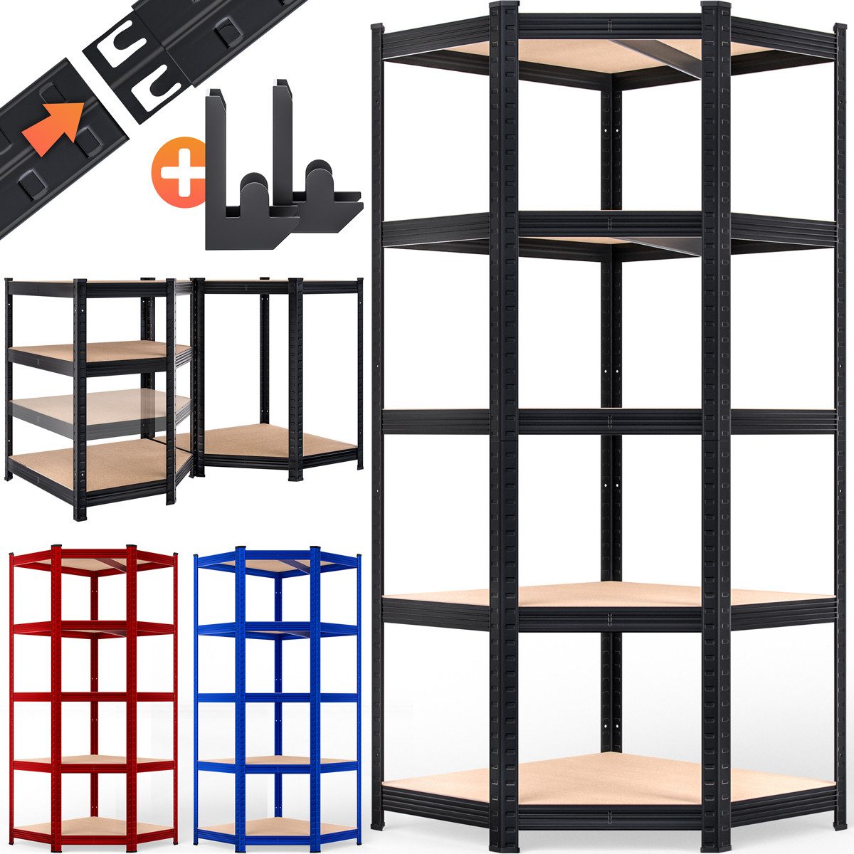 monzana Schwerlastregal, Eckregal 180x70x40cm 875 kg günstig online kaufen