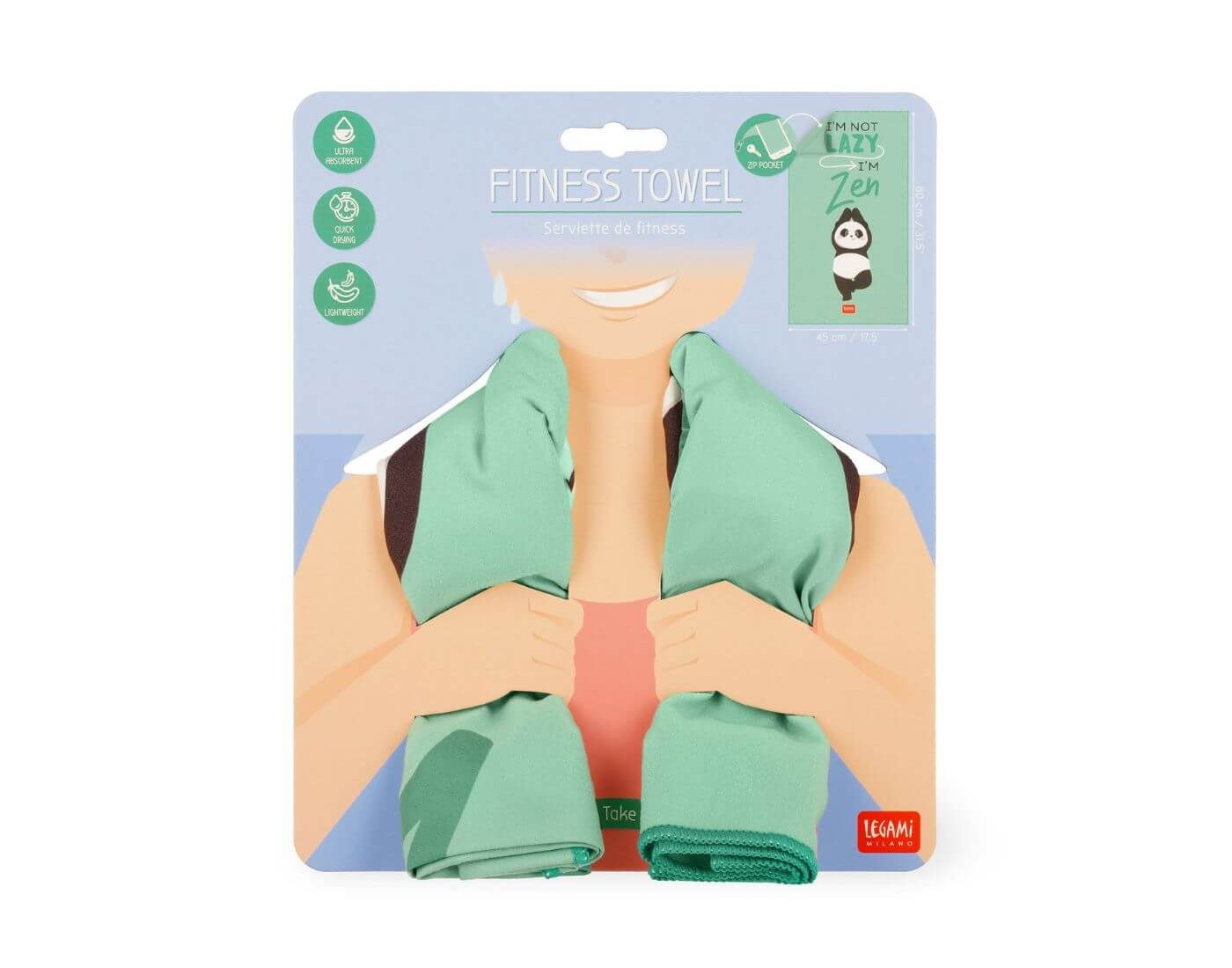 Legami Sporthandtuch Sporthandtuch - Panda