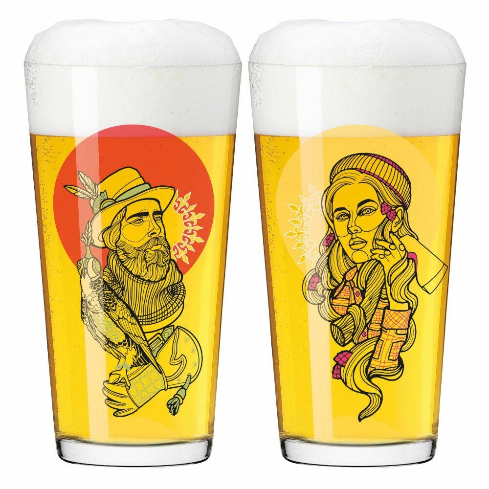 Ritzenhoff Becher Farbknall 2er-Set 002, 2-tlg., Kristallglas, Made in Germany