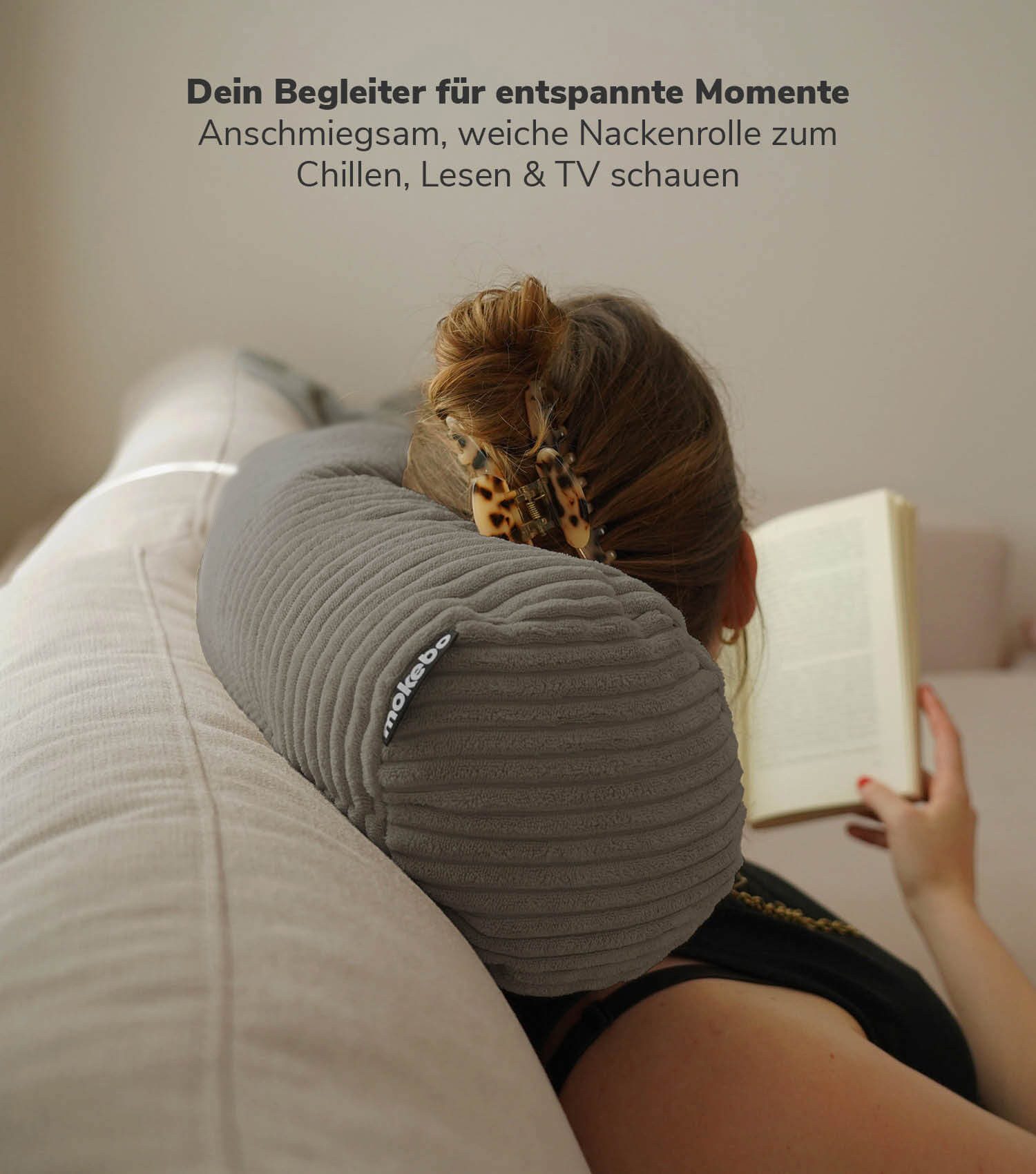 mokebo Nackenkissen mit Cordbezug Das Nickerchen Nackenrolle oder Kissenrol günstig online kaufen