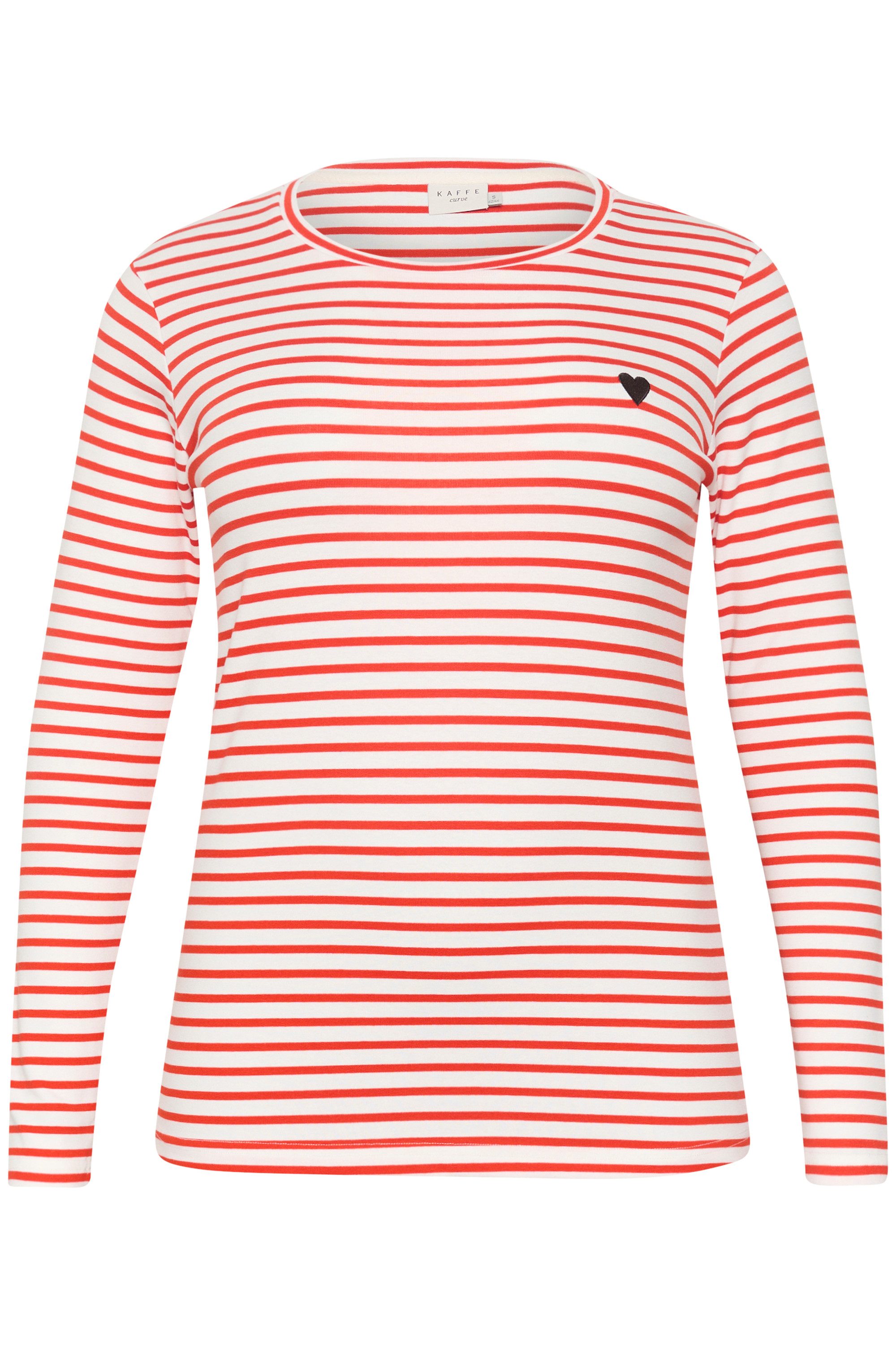 KAFFE Curve Langarmbluse Langarm-Shirt KClia Große günstig online kaufen