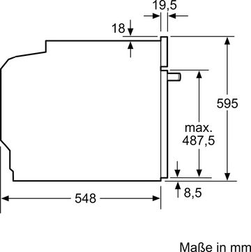 NEFF Backofen N 30 B2CCJ7HK0, mit Teleskopauszug mit Stoppfunktion, Pyrolyse-Selbstreinigung