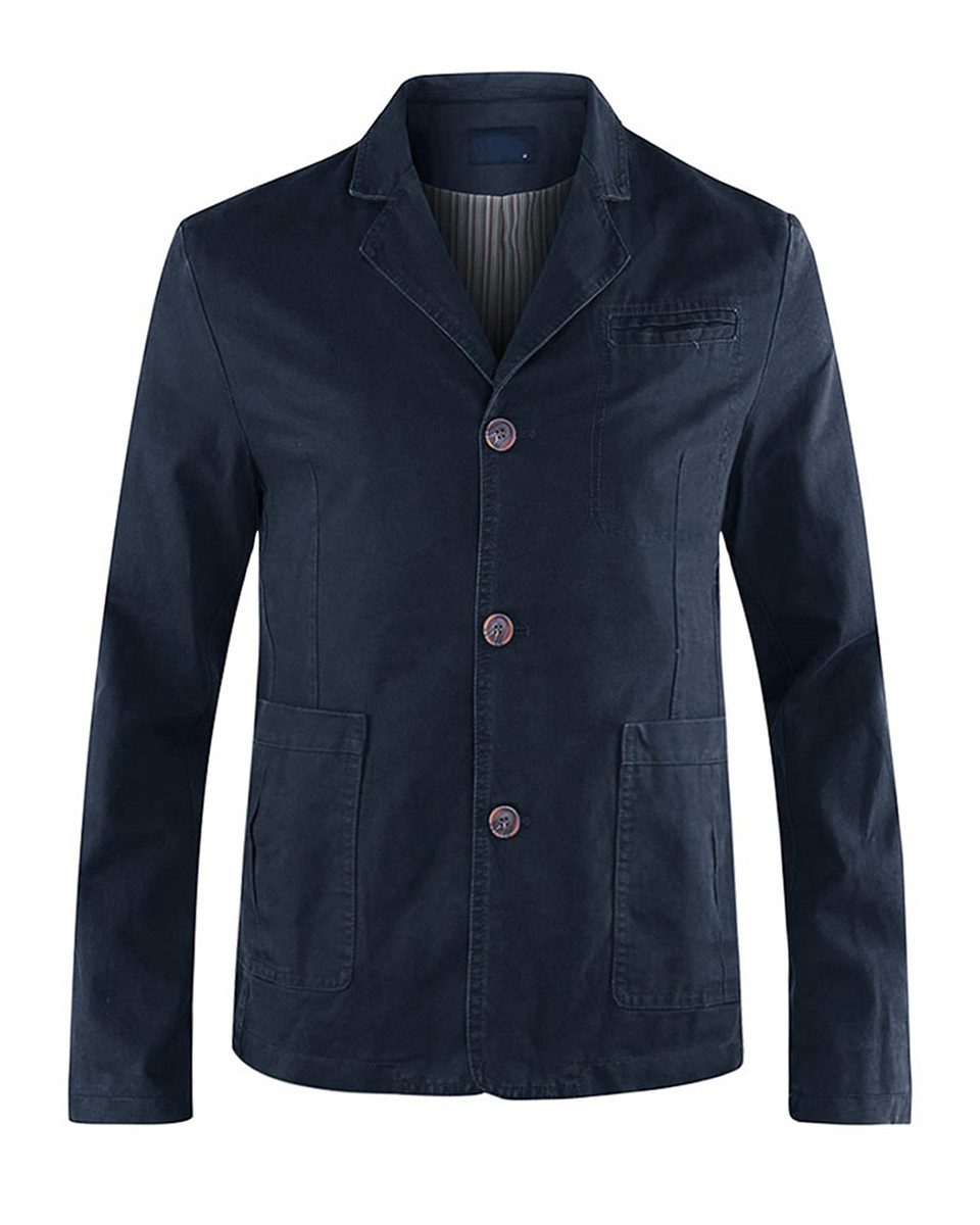 Allthemen Sakko Slim Fit Casual-Sakko im Used Look